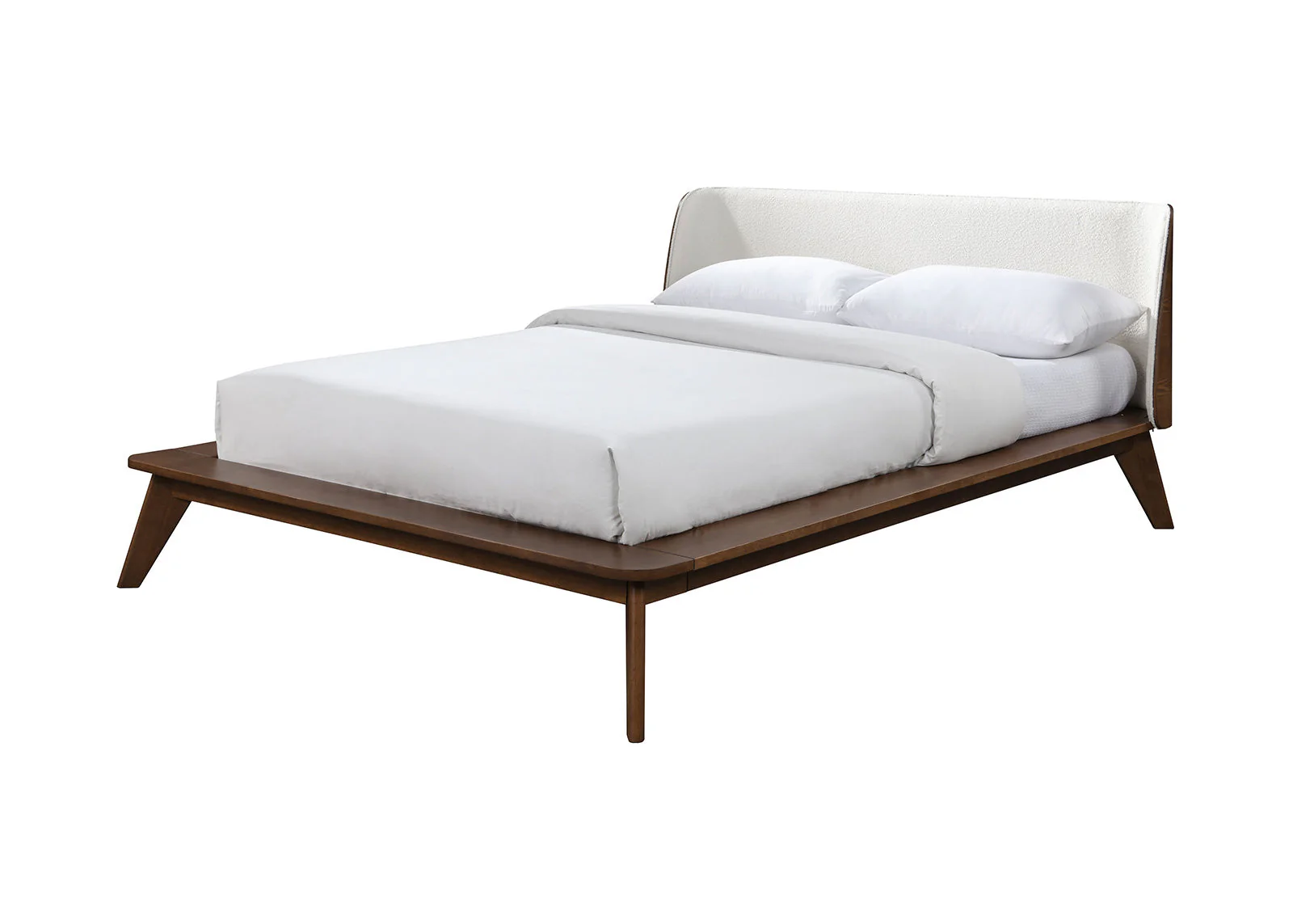 Lenzburg Walnut/Beige Full Bed