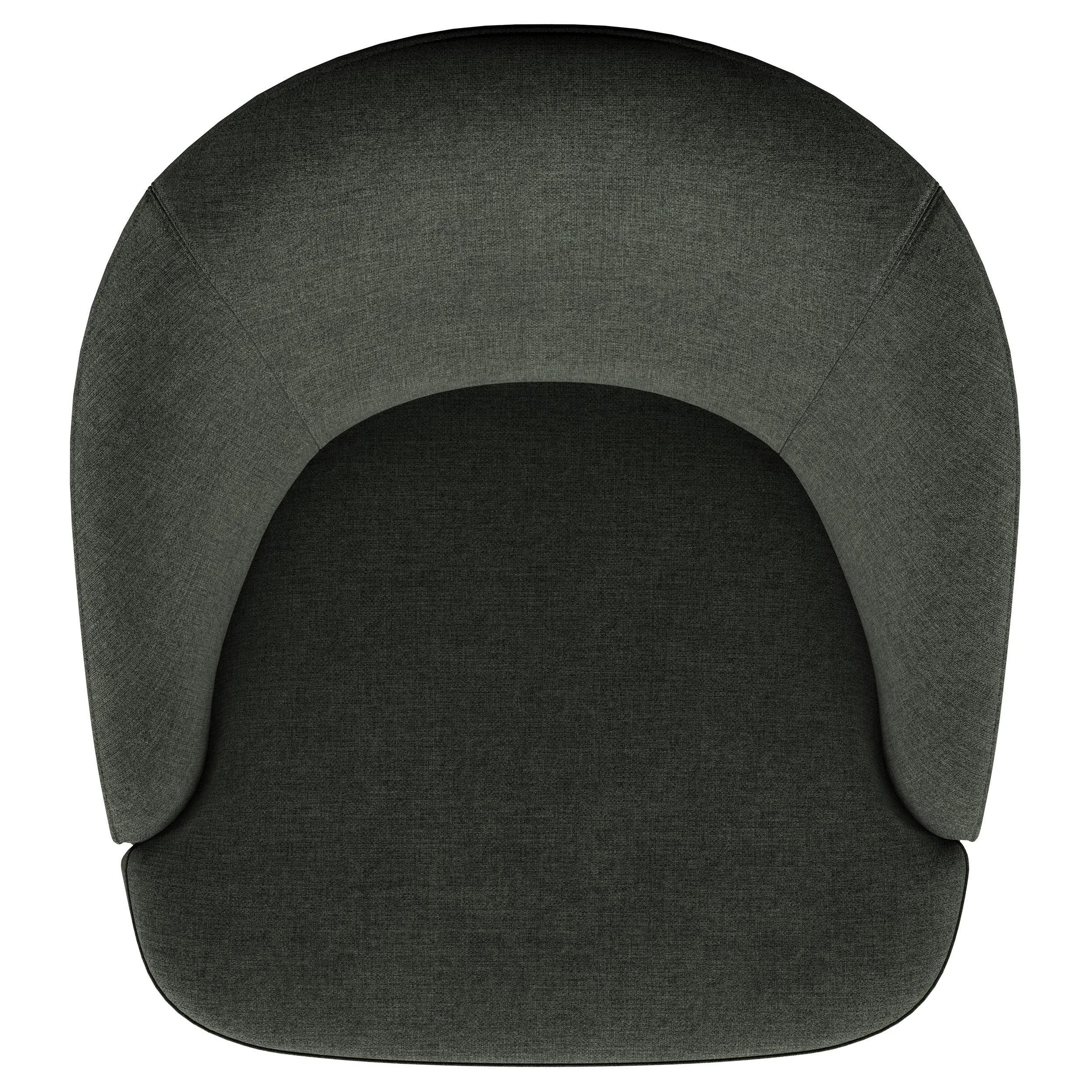 Leon Hunter Green Upholstered Accent Swivel Barrel Chair - Image 10