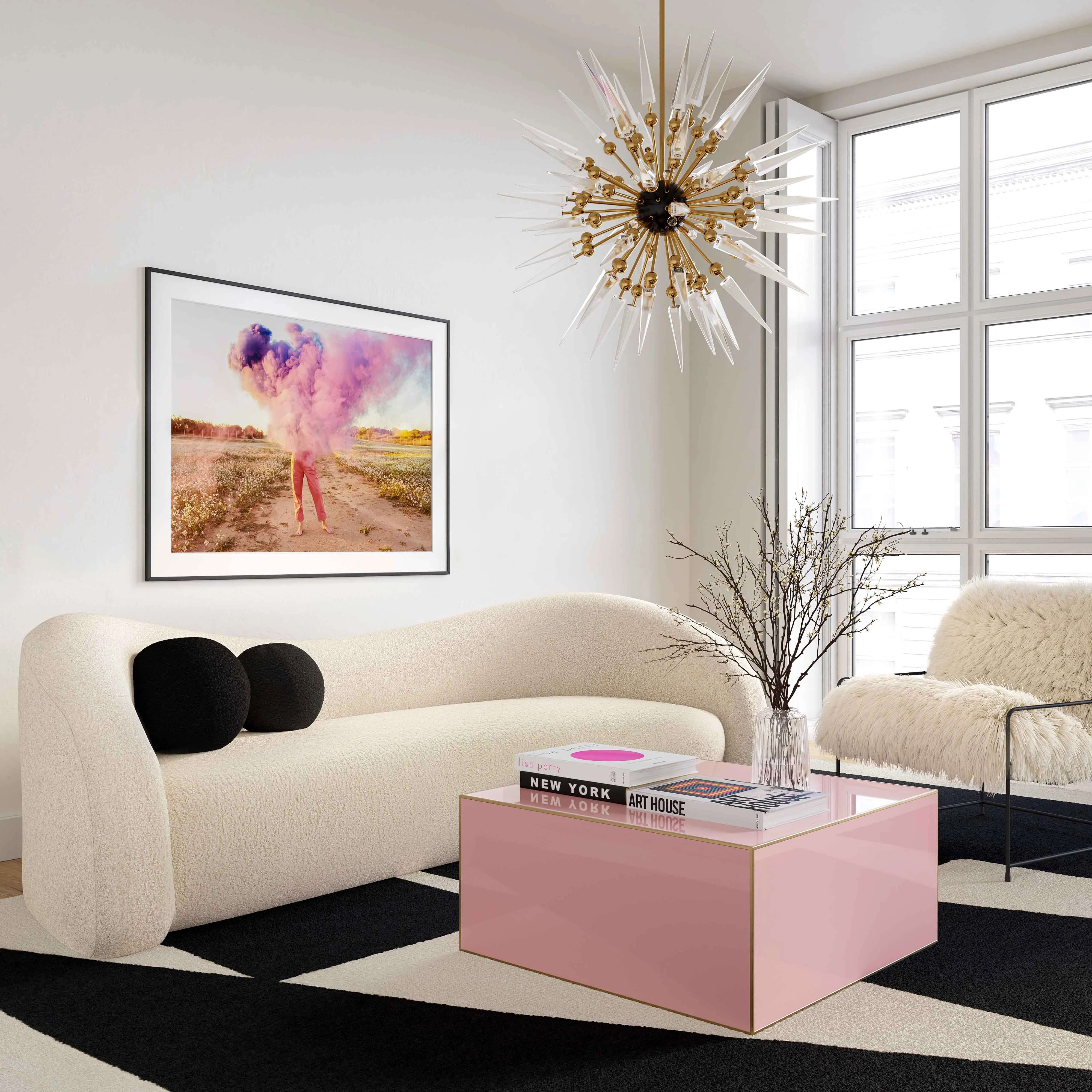 Leonie Faux Shearling Sofa - Image 3