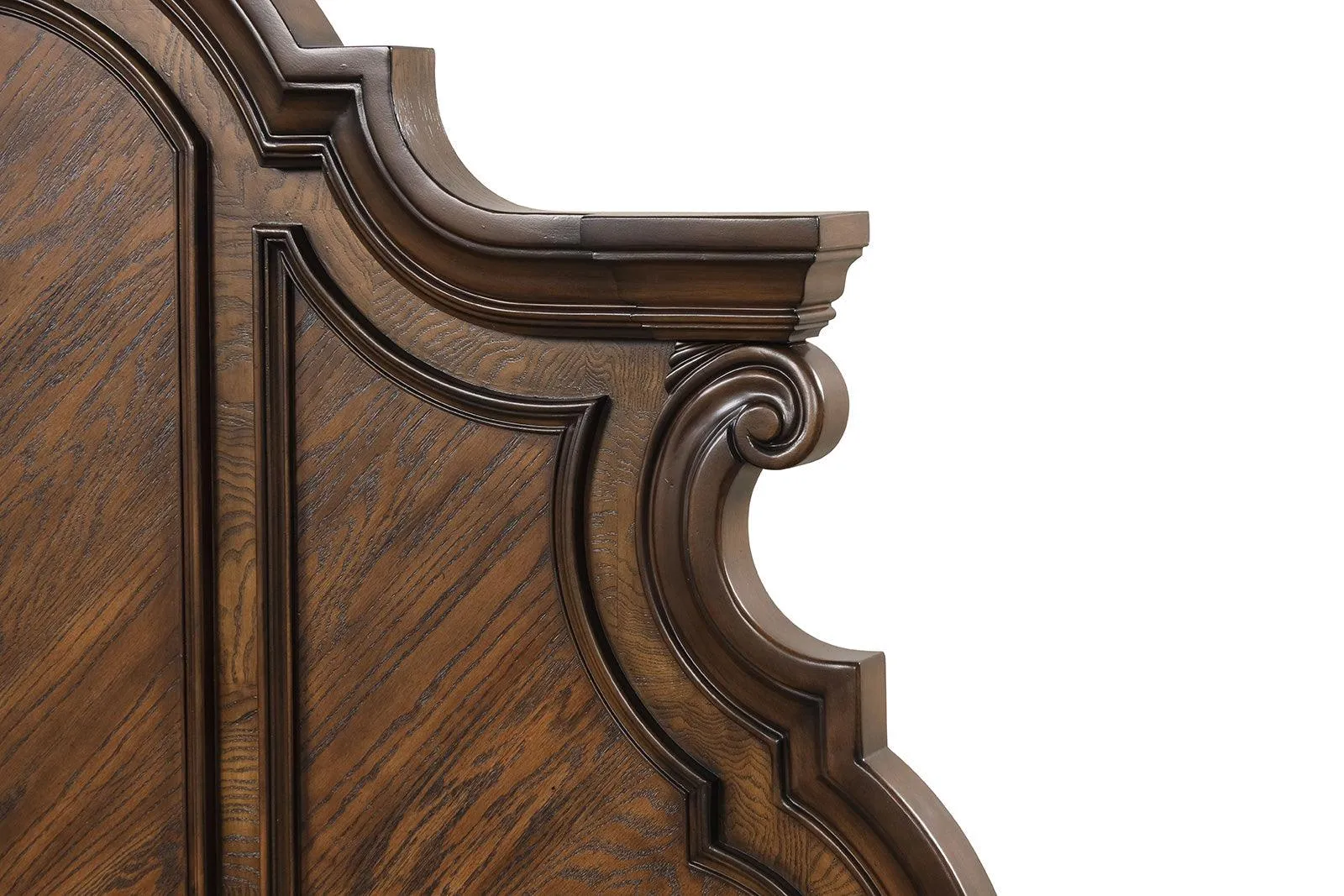 Leovanni Dark Brown Bombay King Bed - Image 4