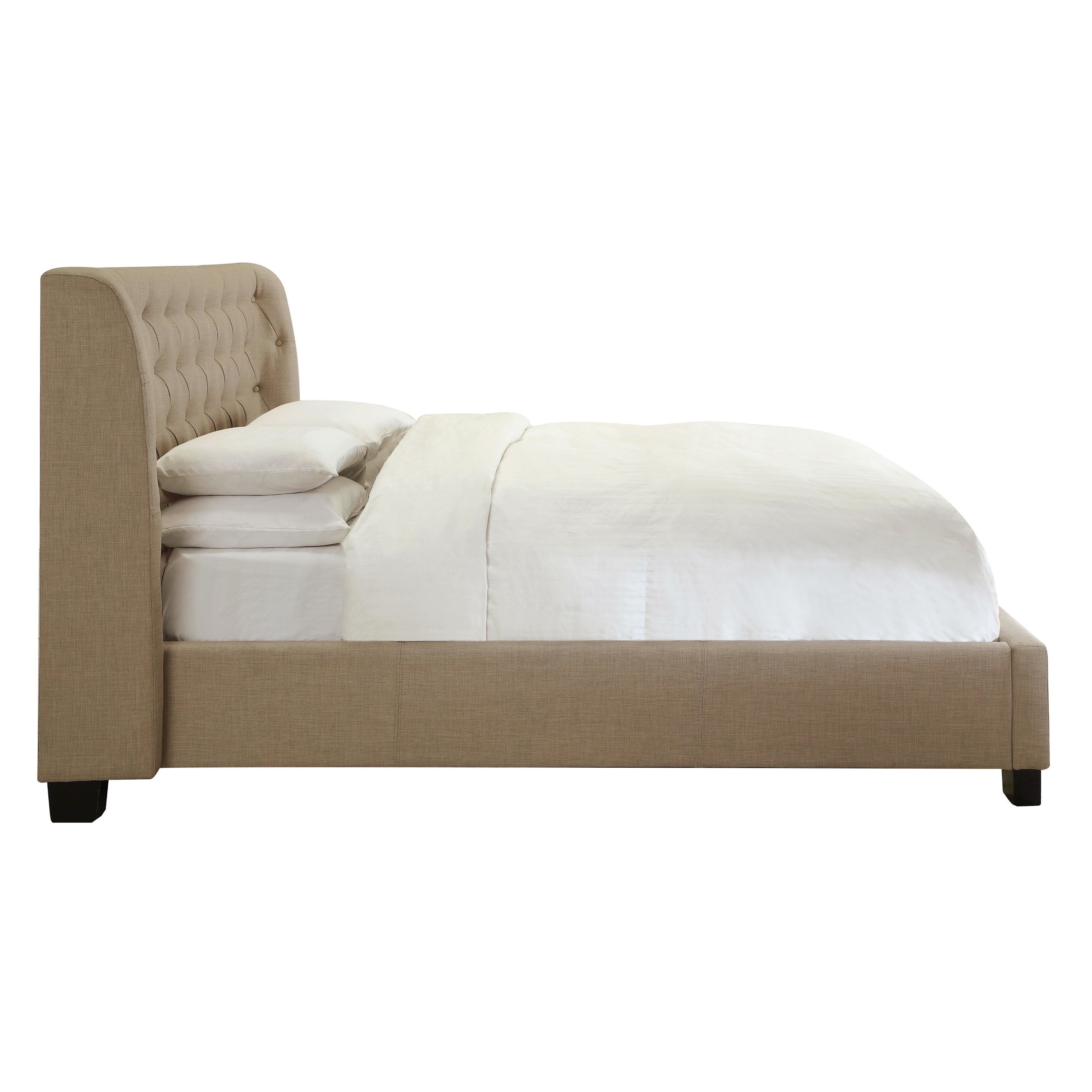 Levi Tufted Footboard Storage Bed in Toast Linen - Image 7
