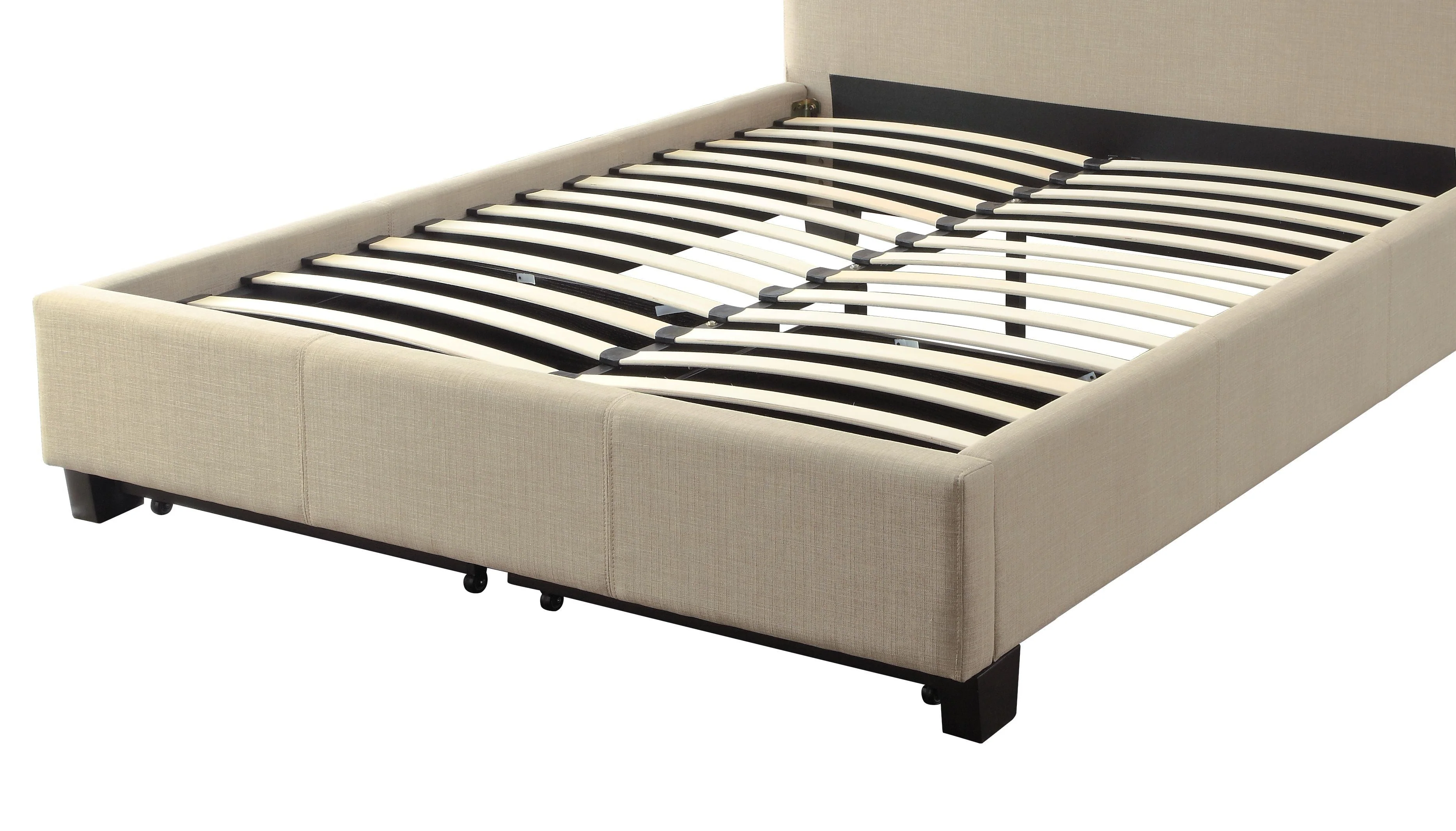 Levi Tufted Footboard Storage Bed in Toast Linen - Image 10