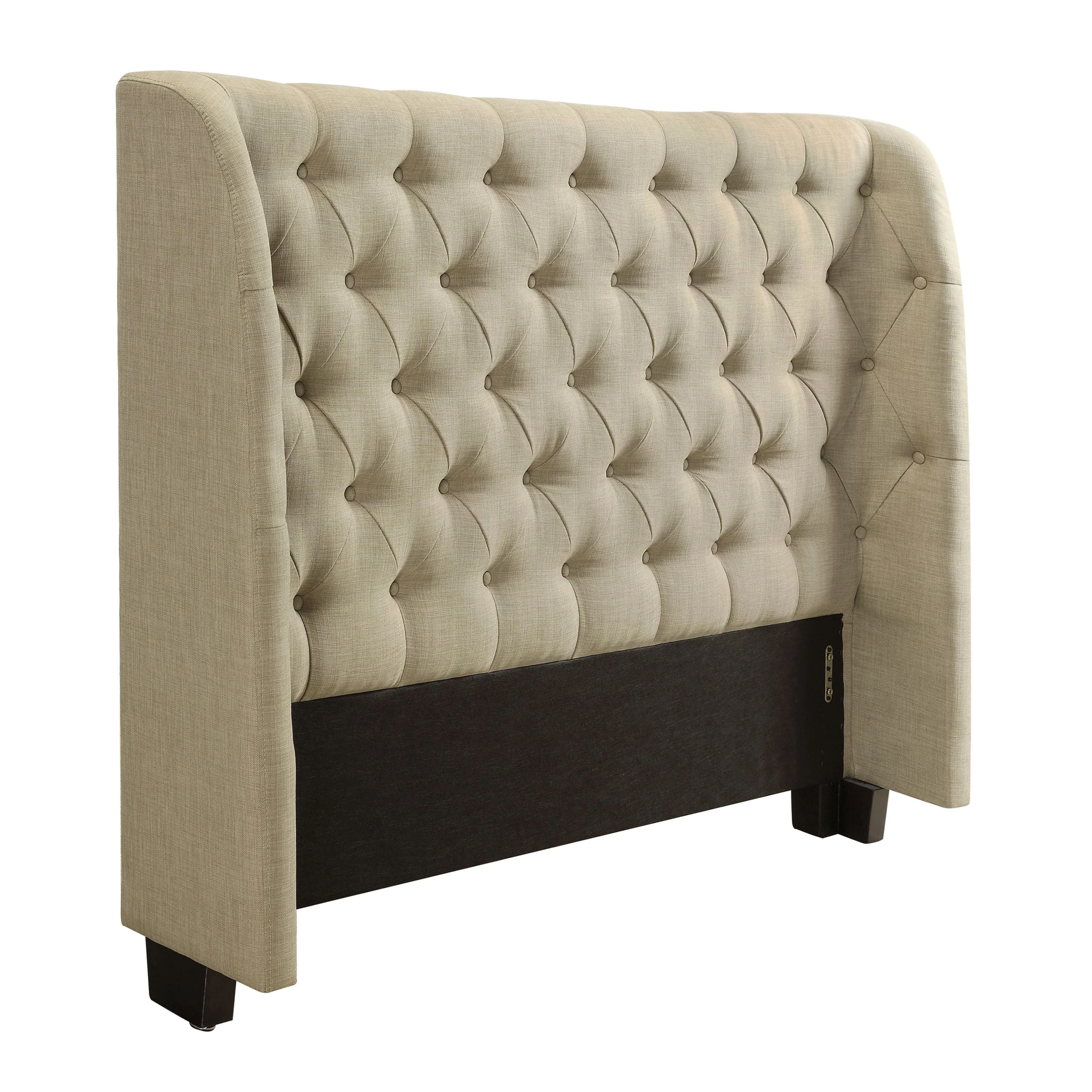 Levi Wingback Upholstered Headboard in Toast Linen - Image 4
