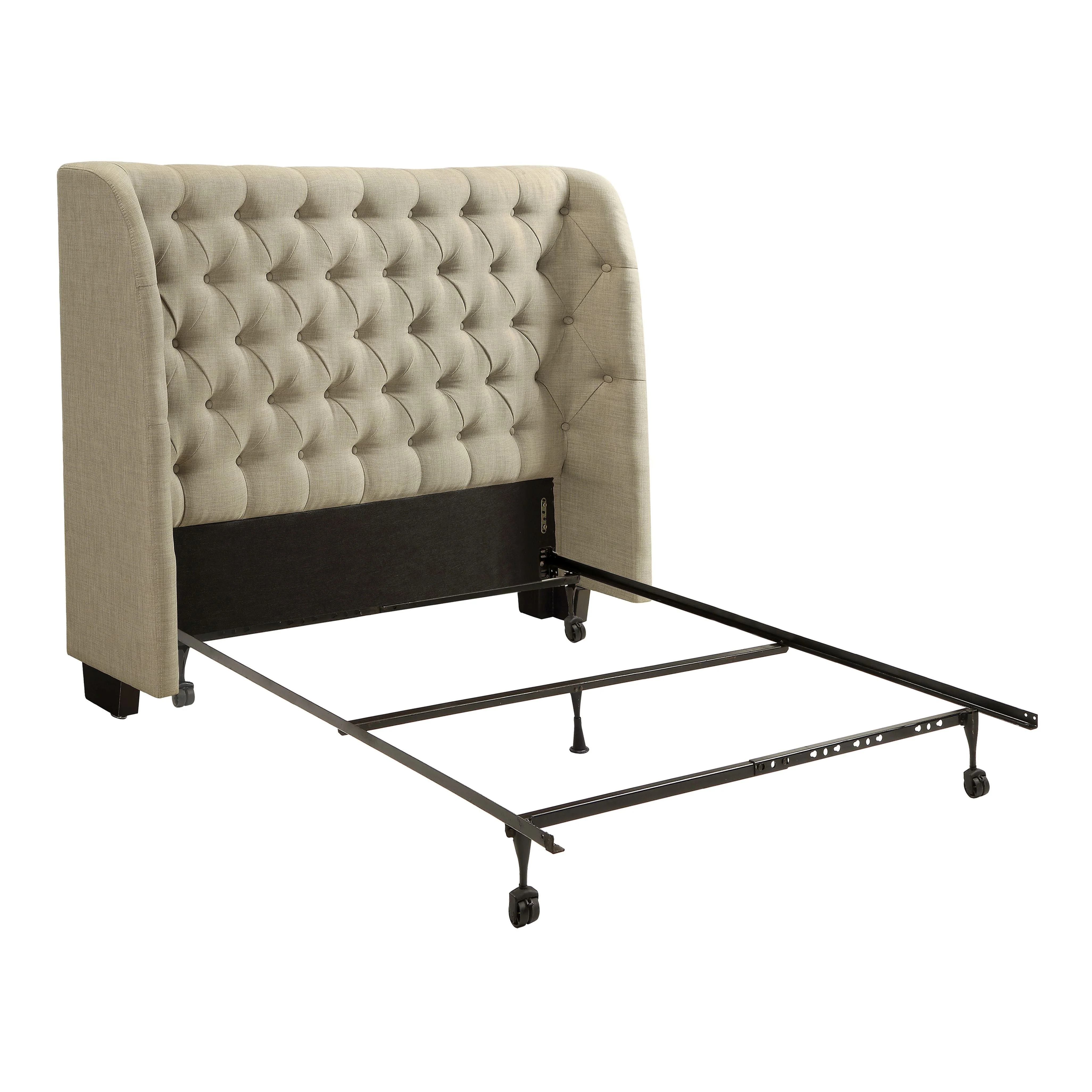 Levi Wingback Upholstered Headboard in Toast Linen - Image 5