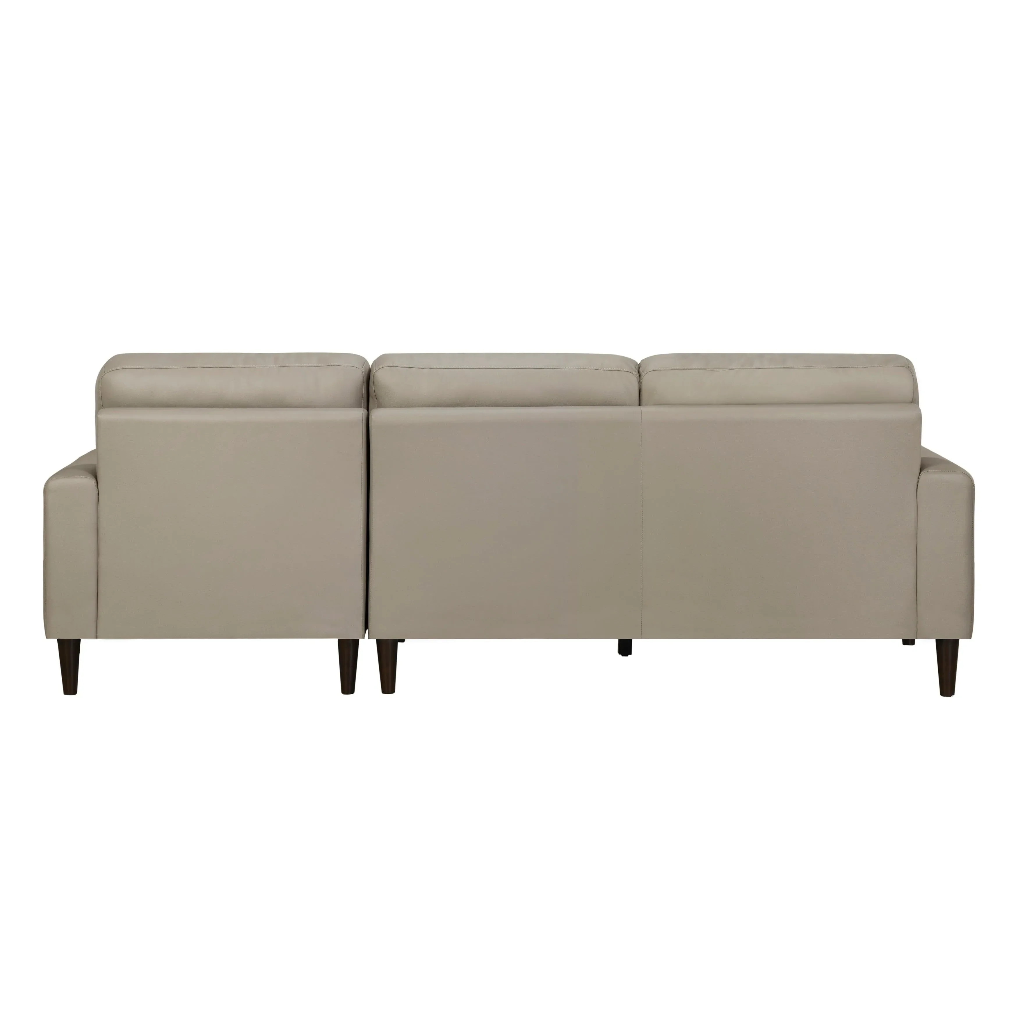 Lewes Latte Leather 2-Piece Sectional with Right Chaise - Image 6