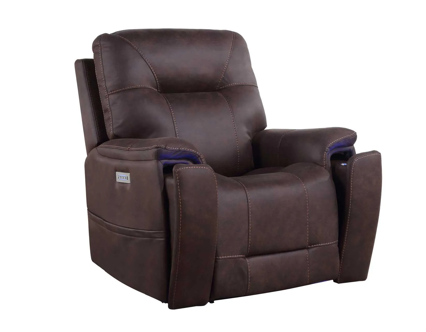 Lexington Canyon Walnut Triple-Power Media Recliner - Image 7