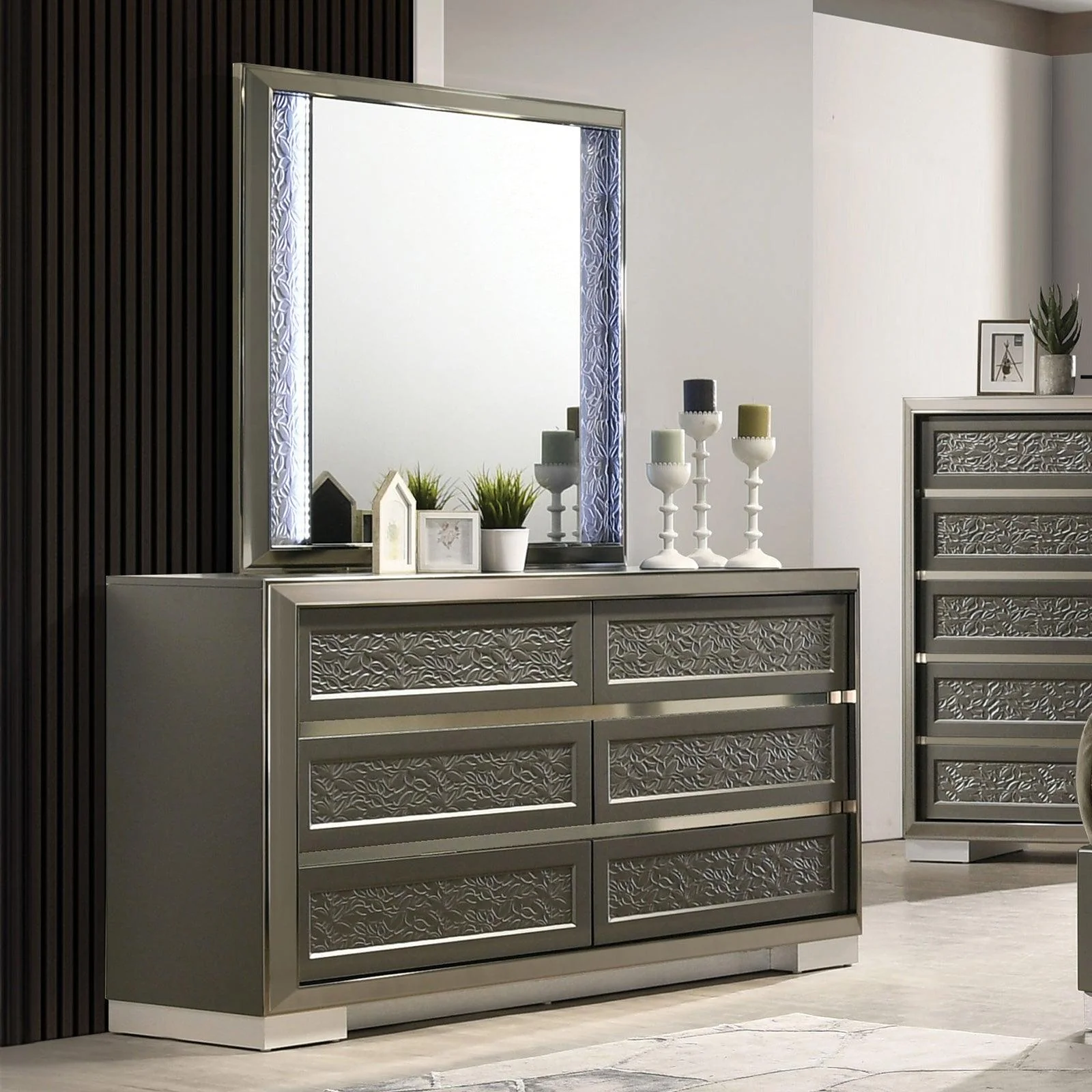 Leyland Dark Gray Dresser - Image 3