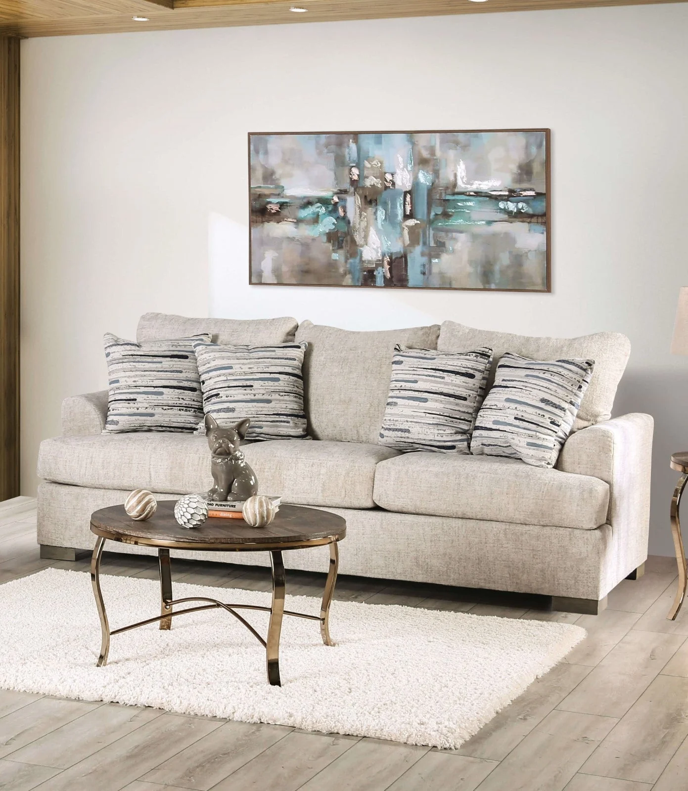 Leytonstone Cream Sofa & Loveseat - Image 2