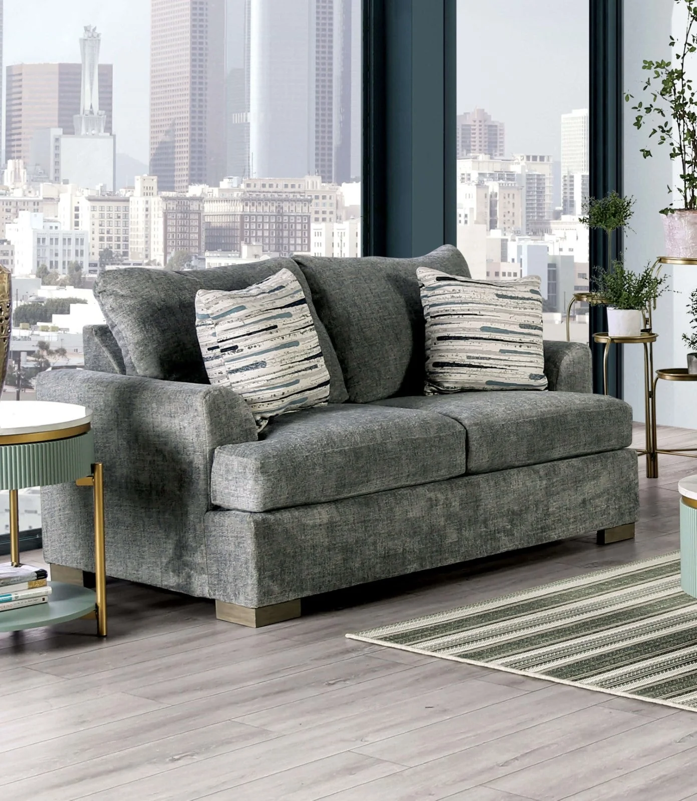 Leytonstone Gray Sofa & Loveseat - Image 3