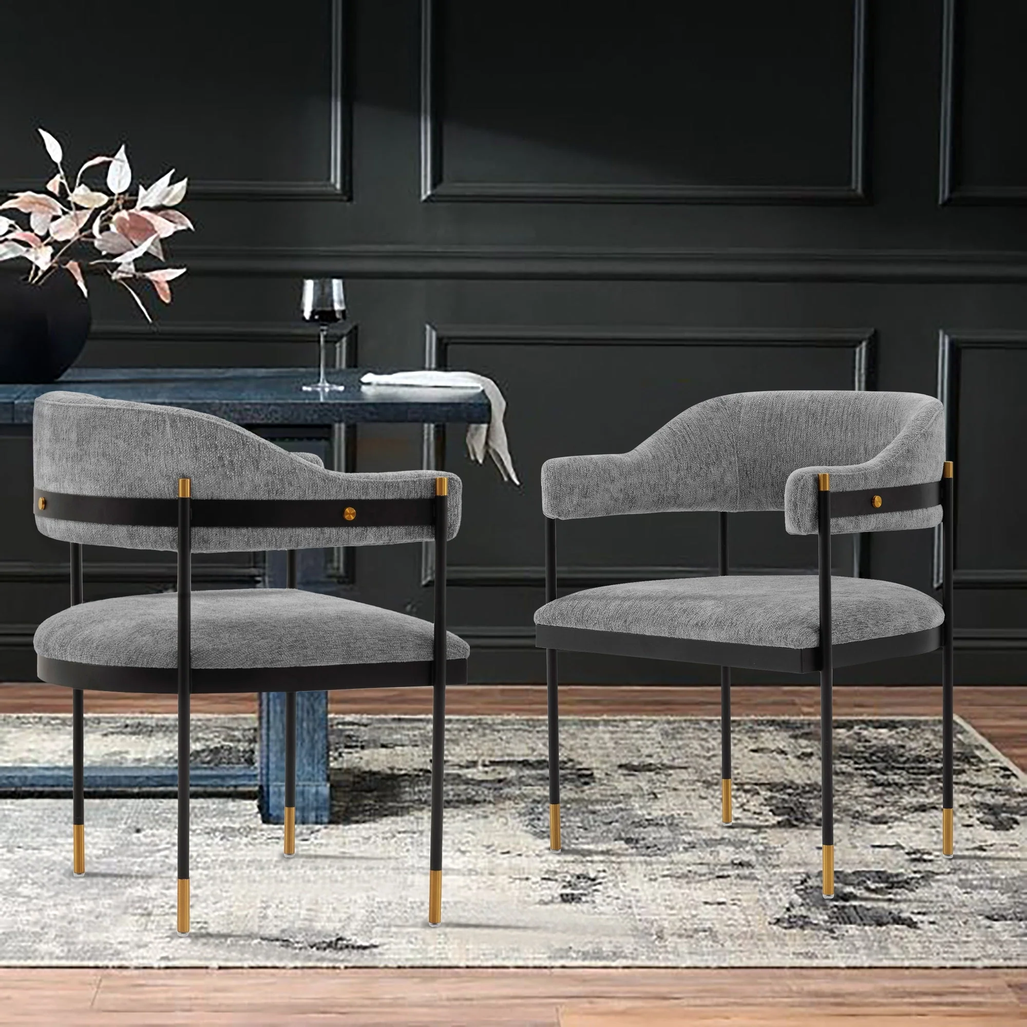 Lia Dining Armchair in Grey - Image 2