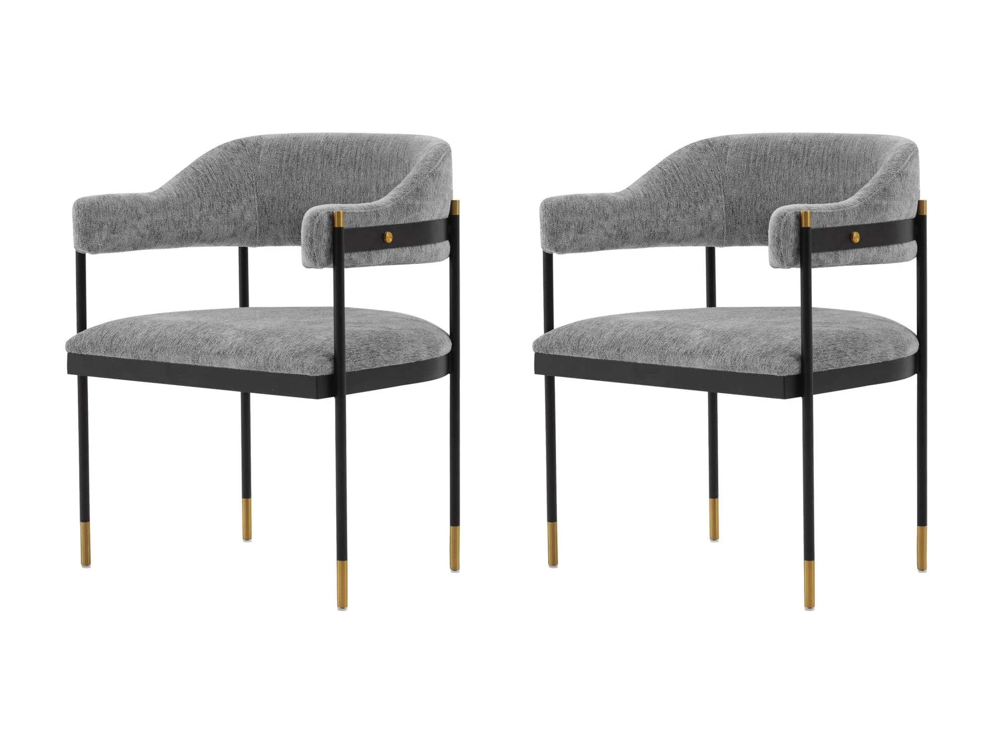 Lia Dining Armchair in Grey (set of 2)