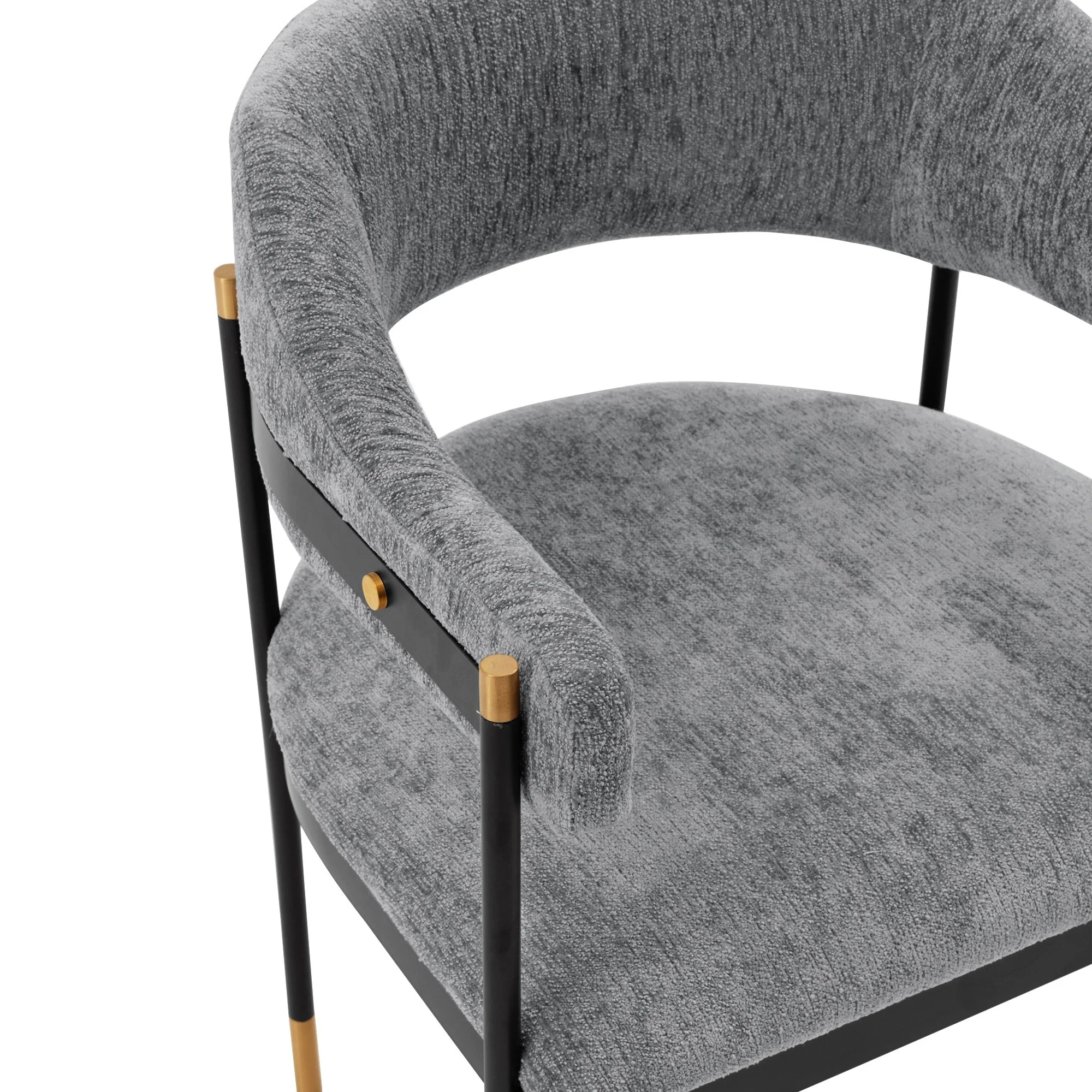 Lia Dining Armchair in Grey (set of 2) - Image 5