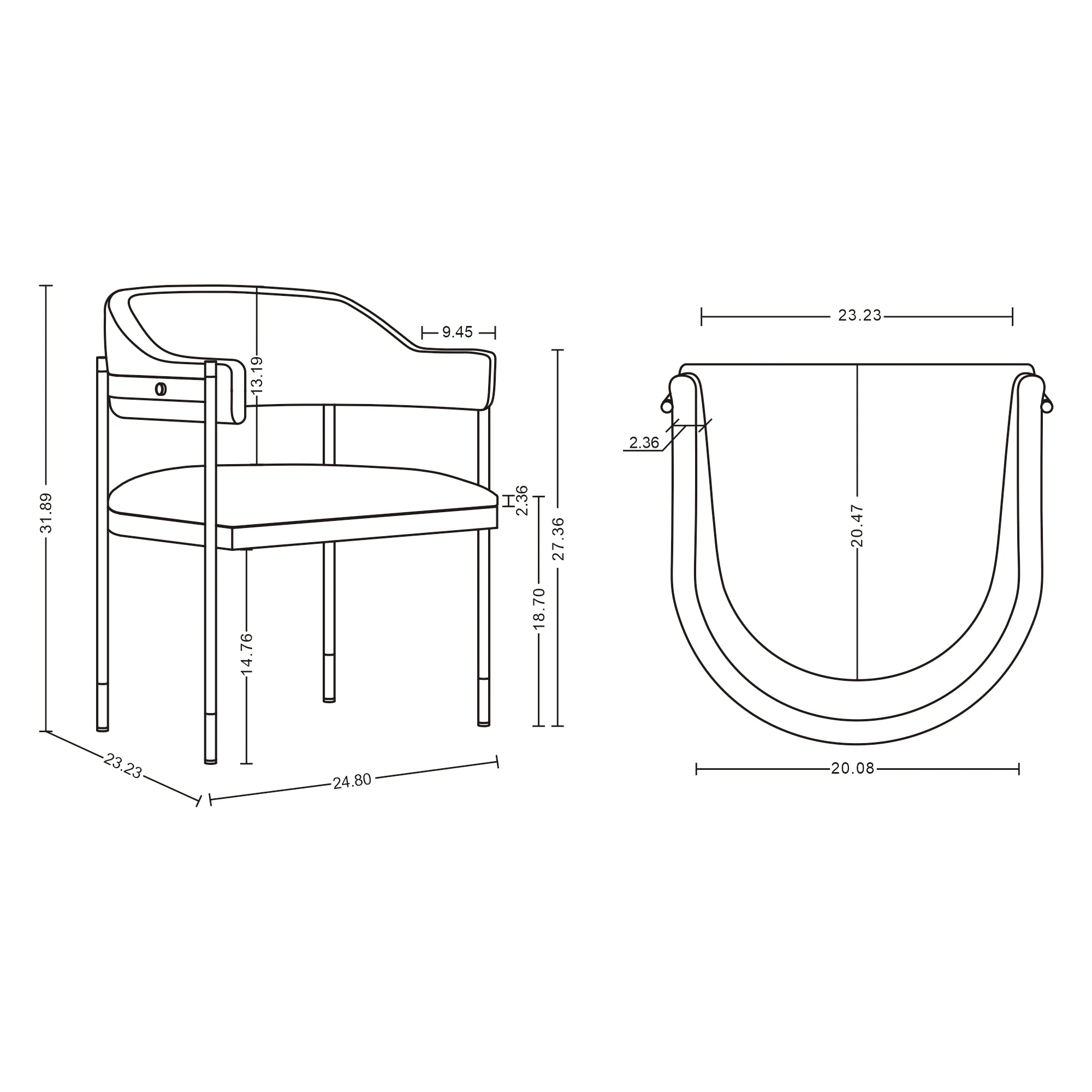 Lia Dining Armchair in Stone (set of 2) - Image 3