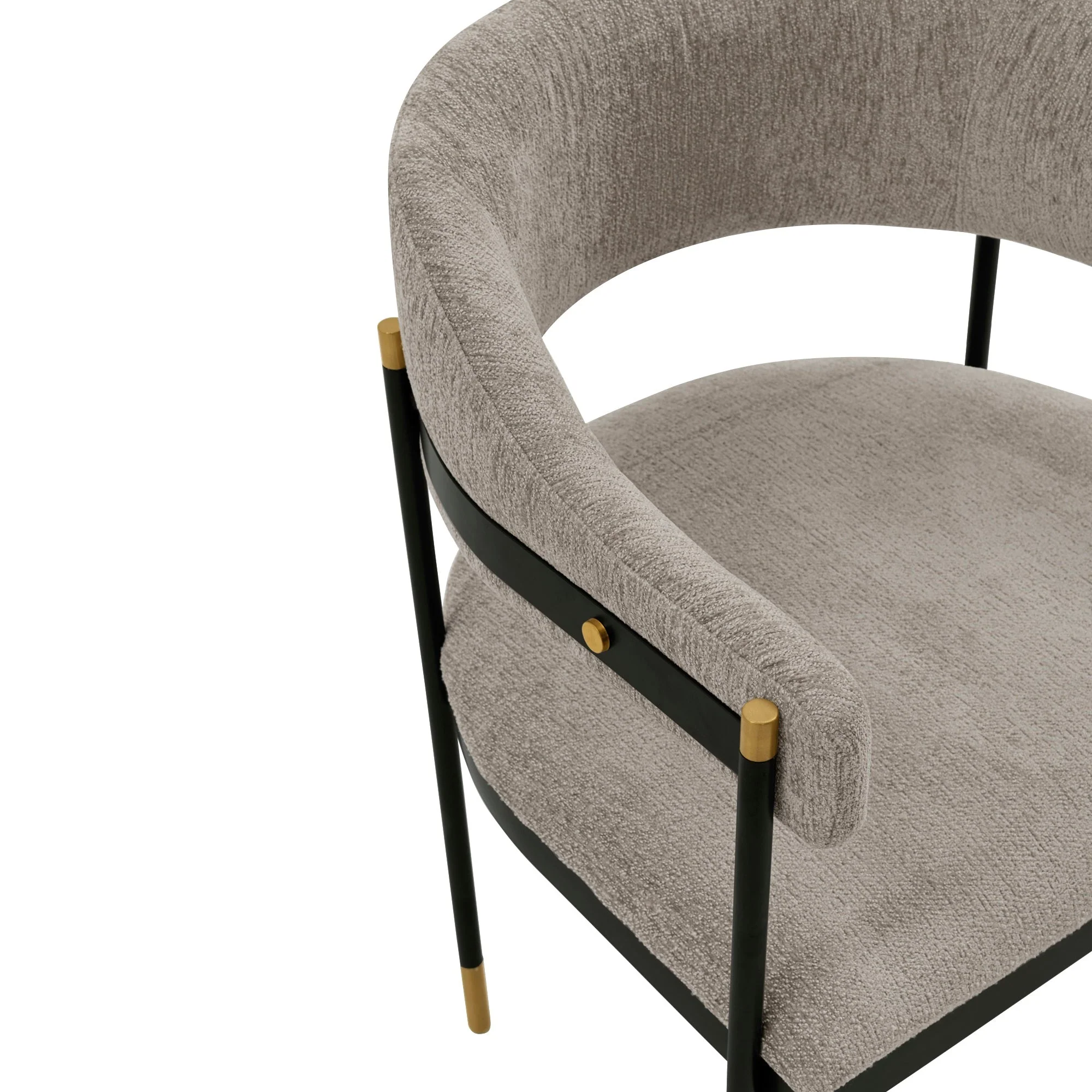 Lia Dining Armchair in Stone (set of 2) - Image 5