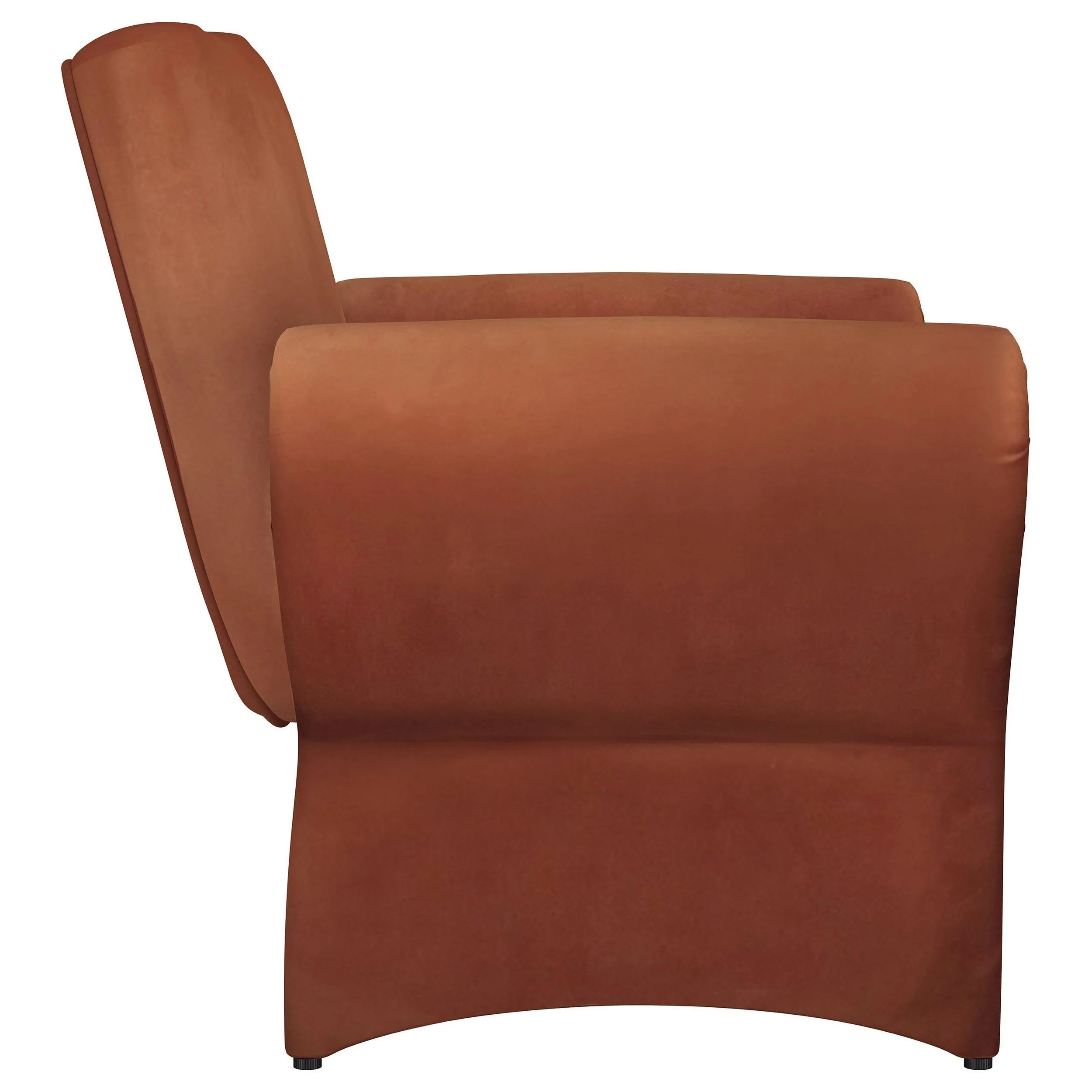 Liana Rust Orange Upholstered Roll Arm Accent Armchair - Image 8