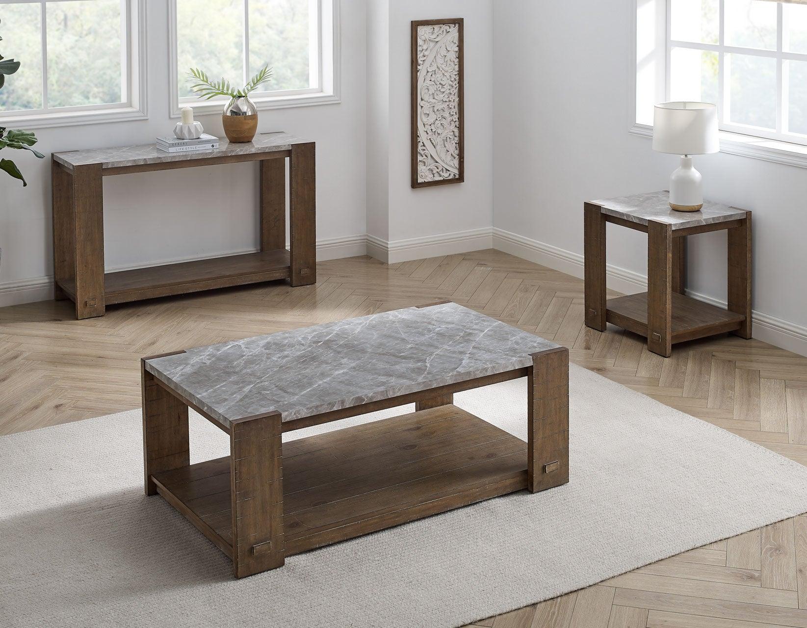 Libby Sintered Stone Coffee Table w/Casters - Image 5