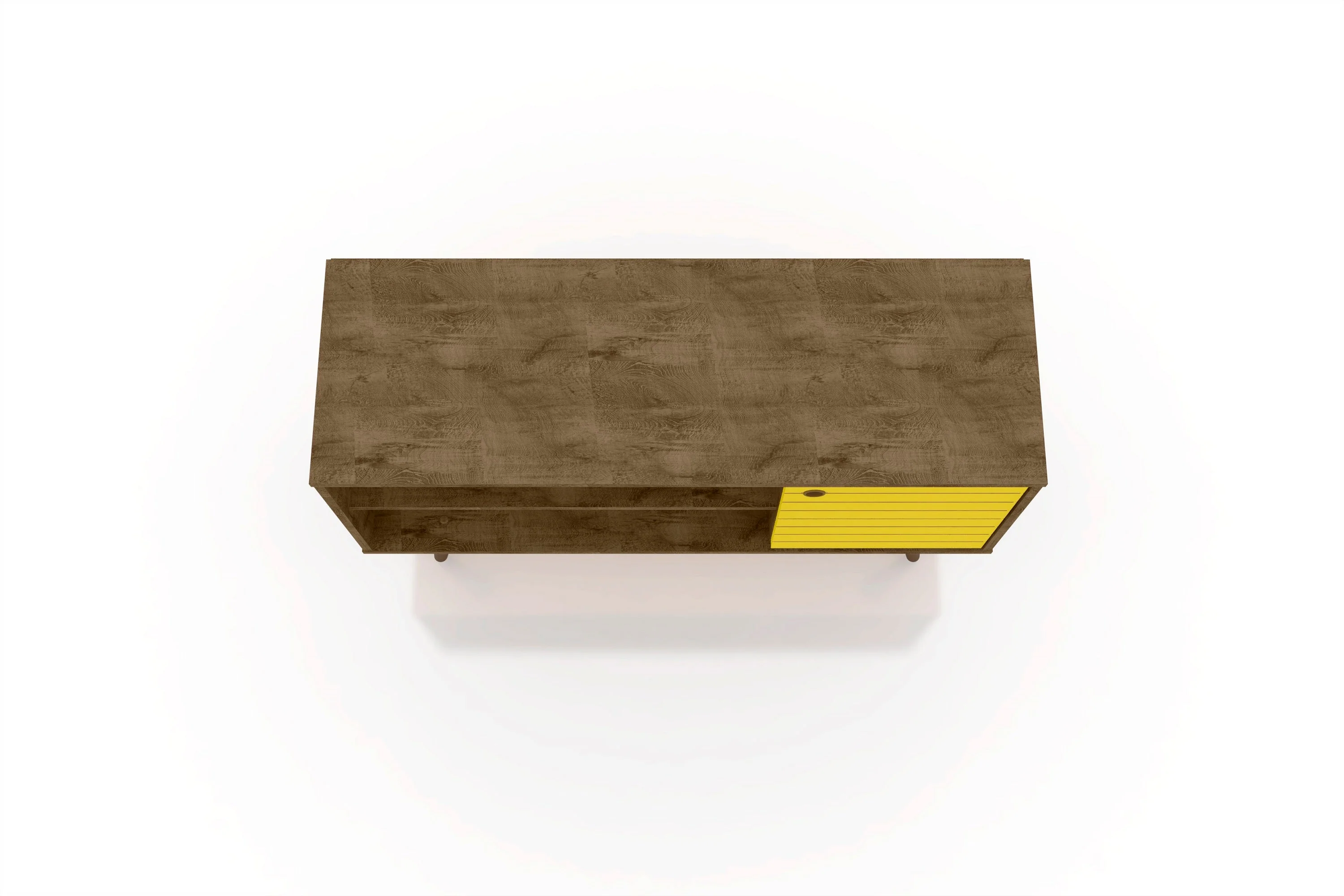 Liberty 42.52 TV Stand in Rustic Brown and Yellow - Image 7