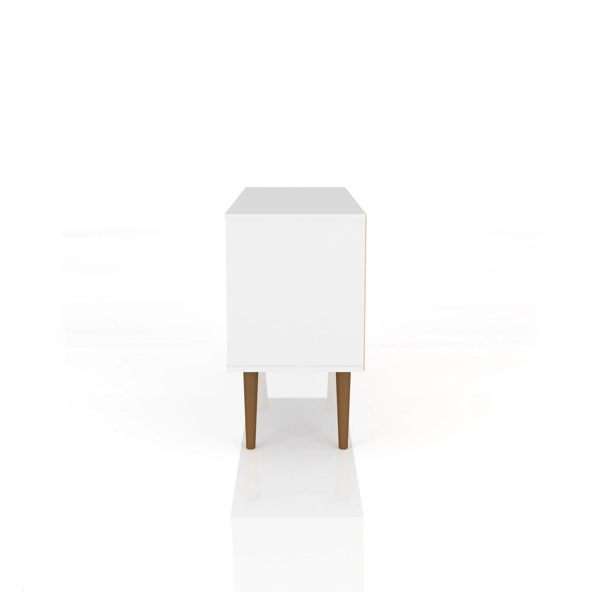 Liberty 42.52 TV Stand in White and 3D Brown Prints - Image 6