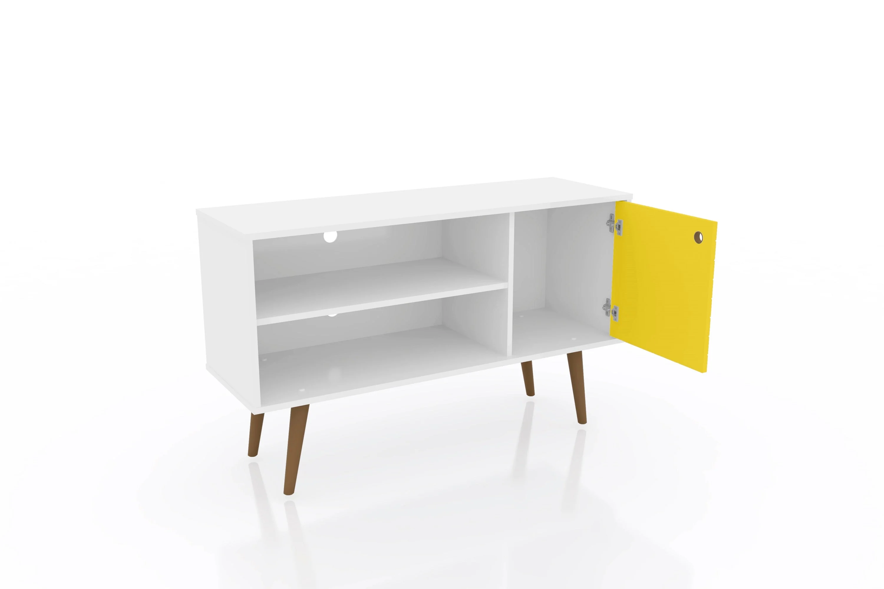 Liberty 42.52 TV Stand in White and Yellow - Image 4