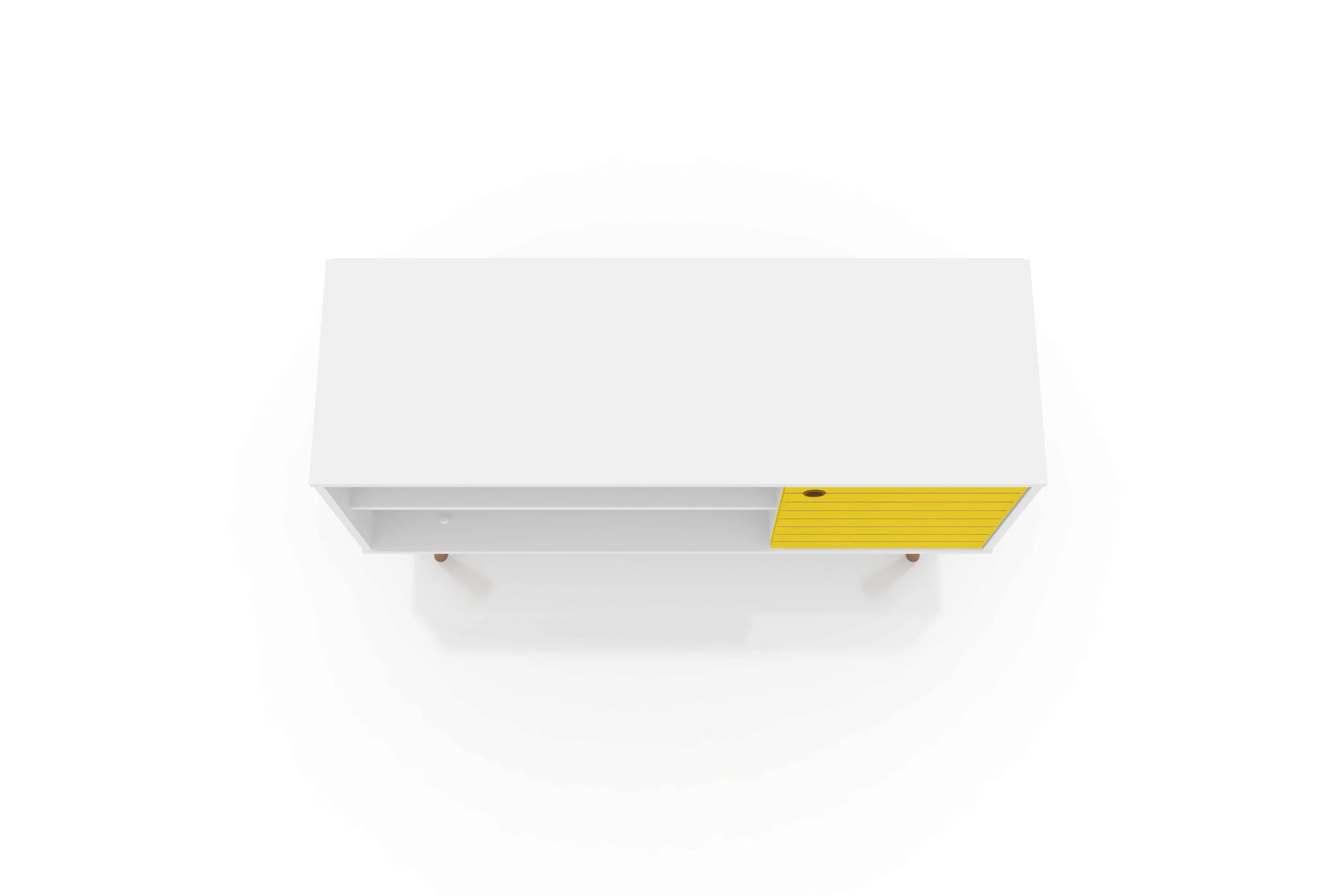 Liberty 42.52 TV Stand in White and Yellow - Image 7