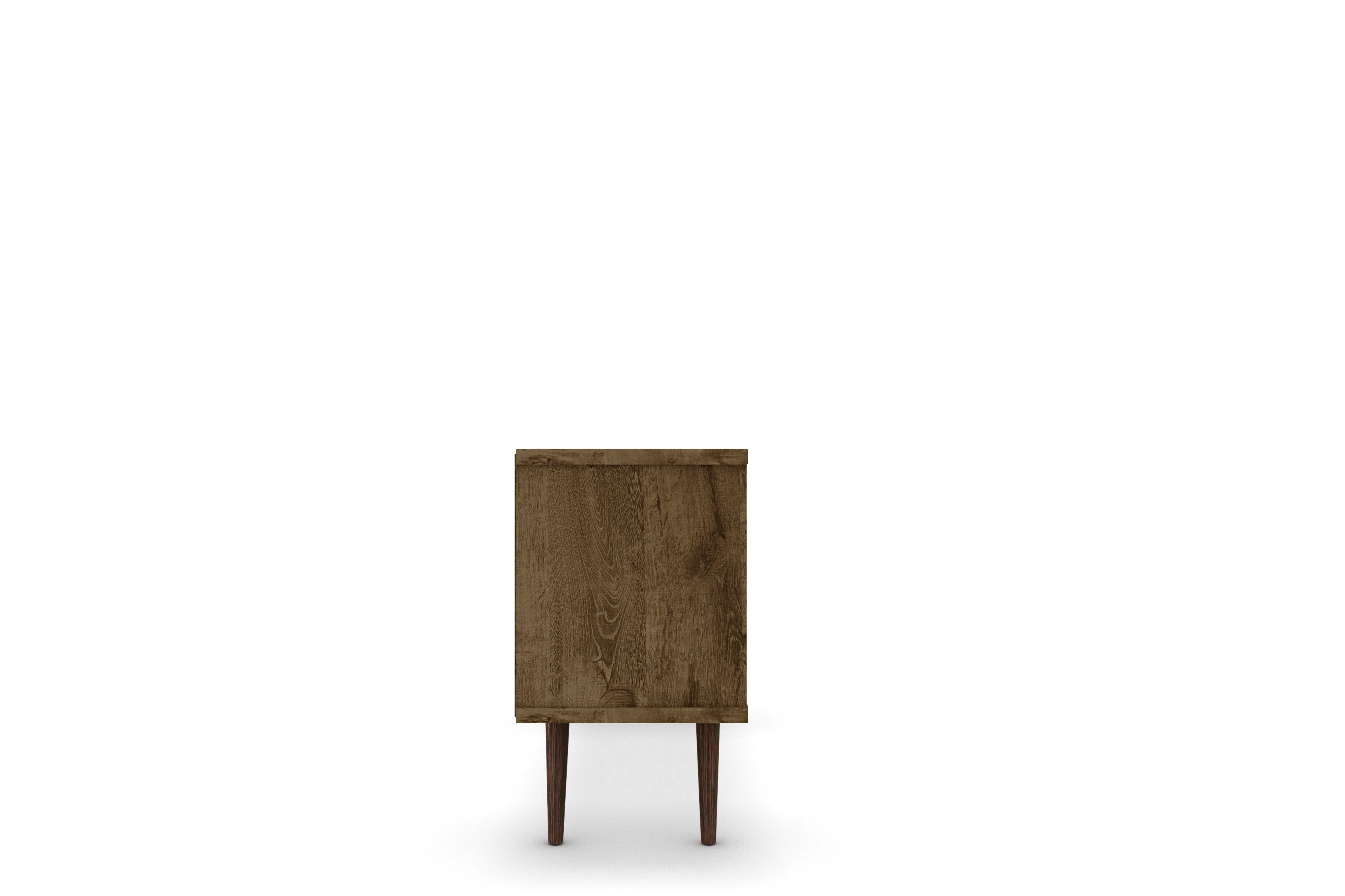Liberty 53.14" Mid-Century Modern TV Stand in Rustic Brown and Yellow - Image 6