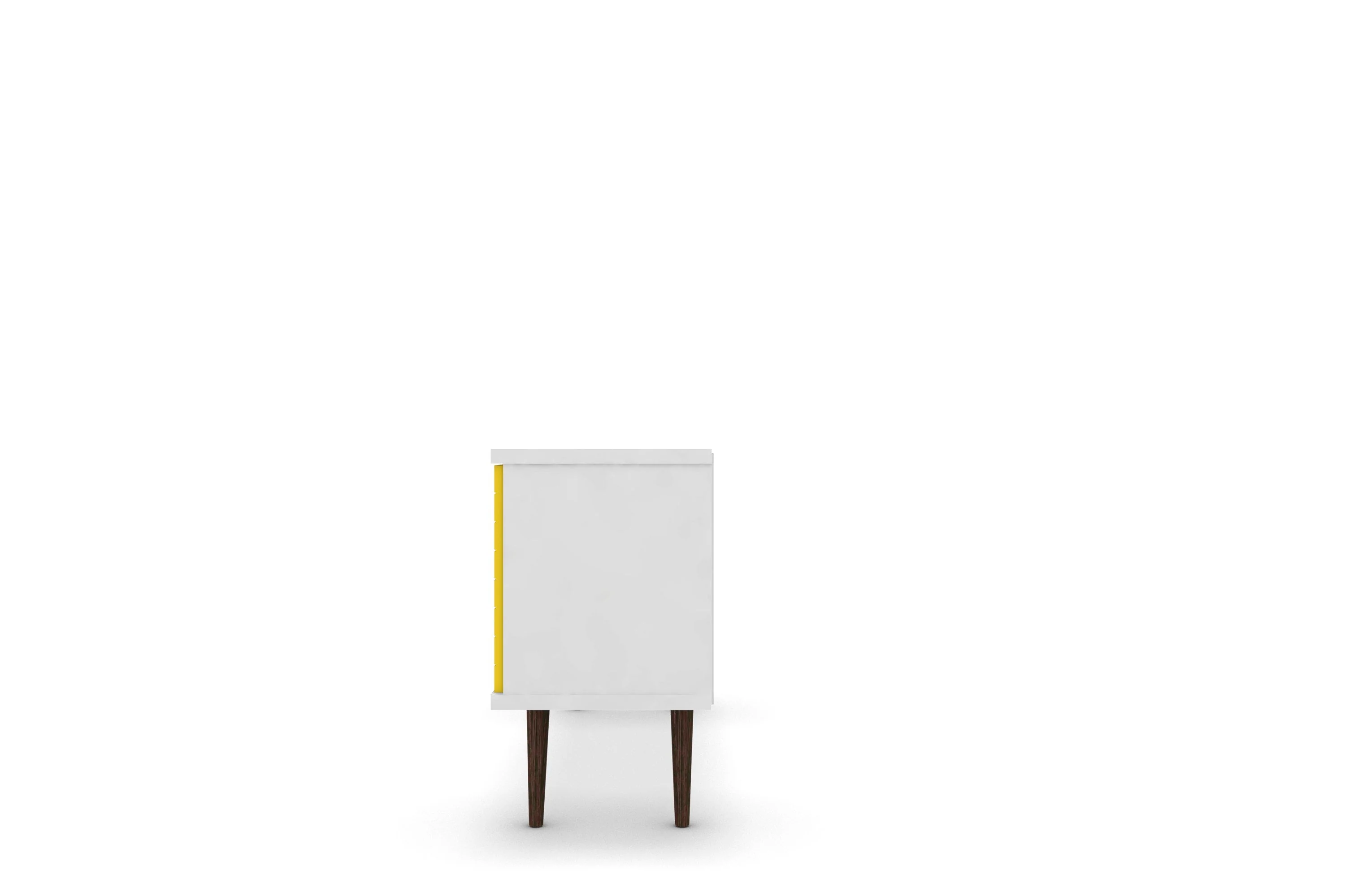 Liberty 53.14" Mid-Century Modern TV Stand in White and Yellow - Image 5