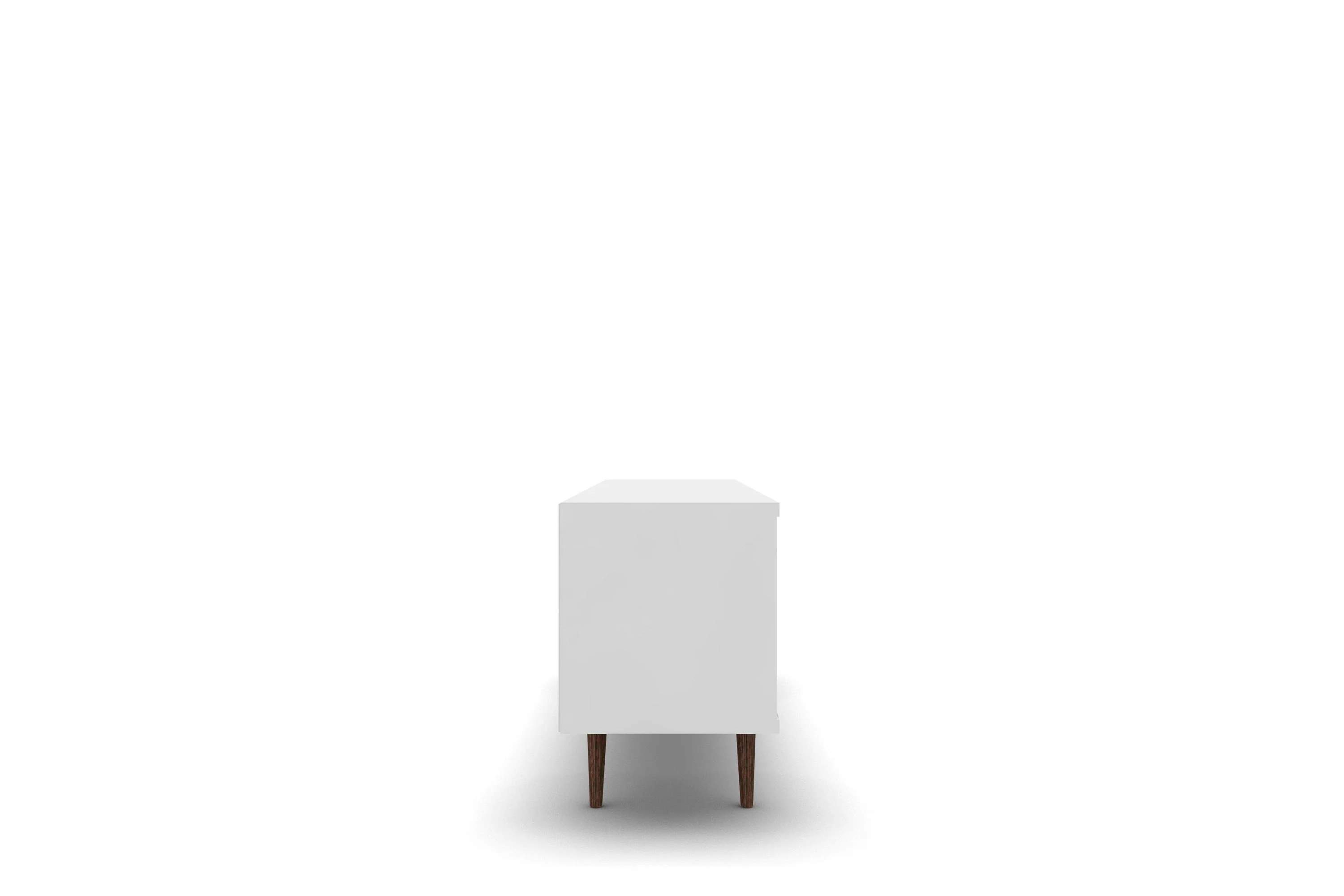 Liberty 62.99" Mid-Century Modern TV Stand in White and Aqua Blue - Image 5