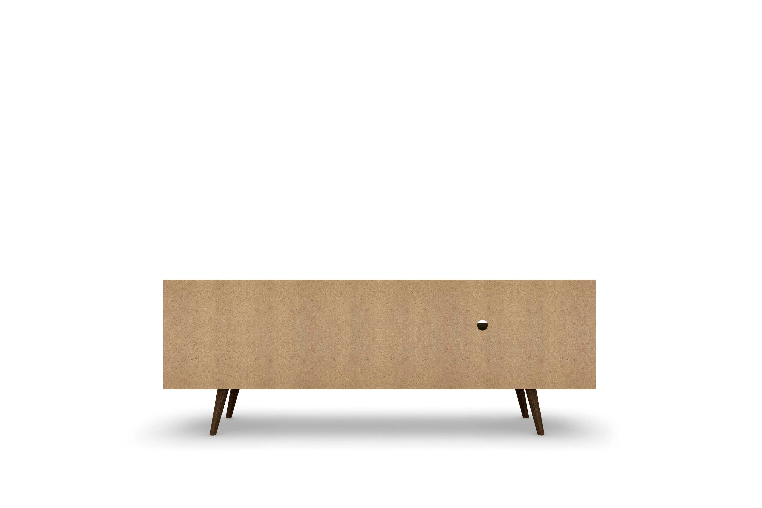 Liberty 62.99" Mid-Century Modern TV Stand in White and Aqua Blue - Image 9