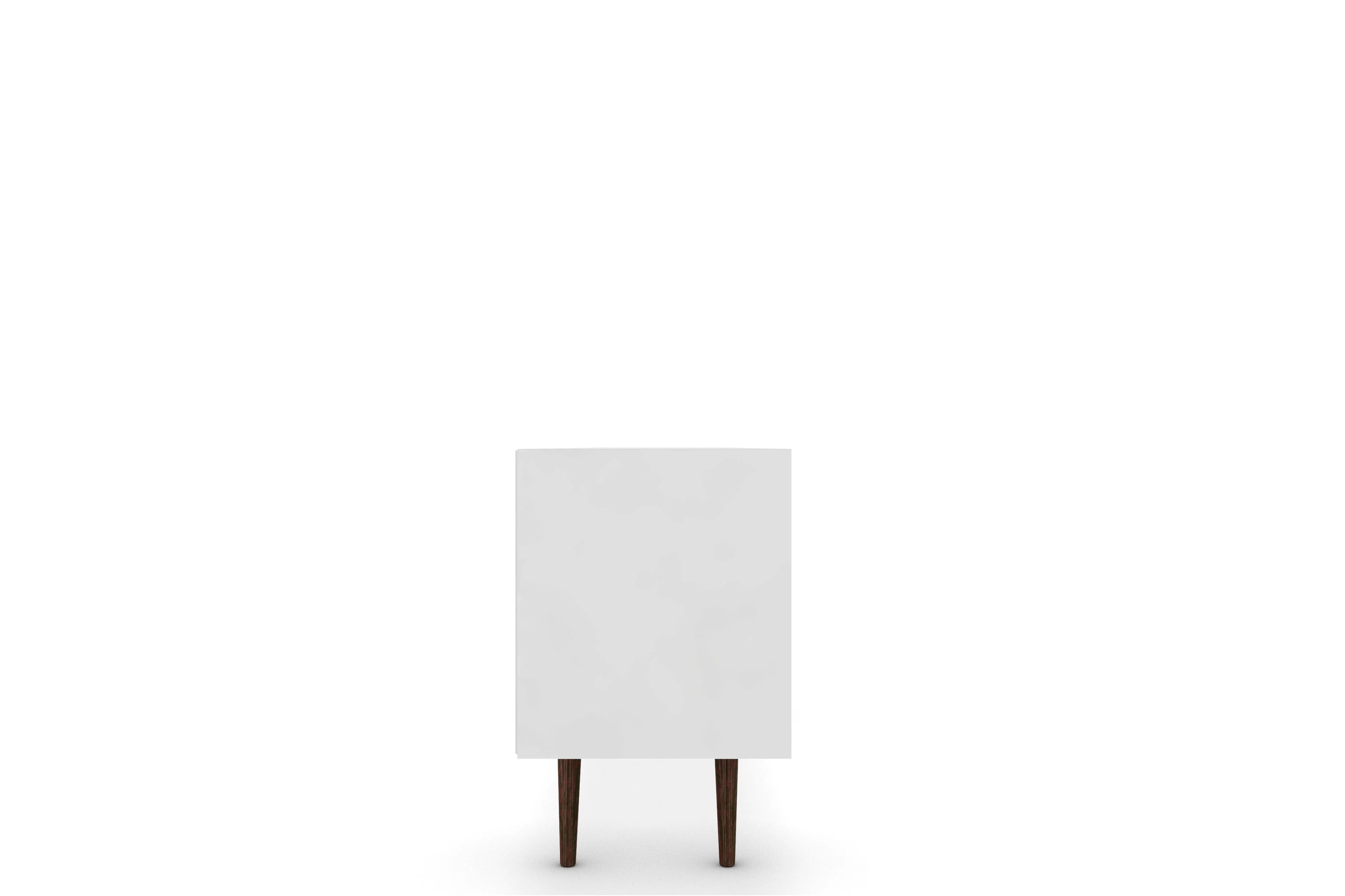 Liberty 70.86" Mid-Century Modern TV Stand in White and Aqua Blue - Image 5