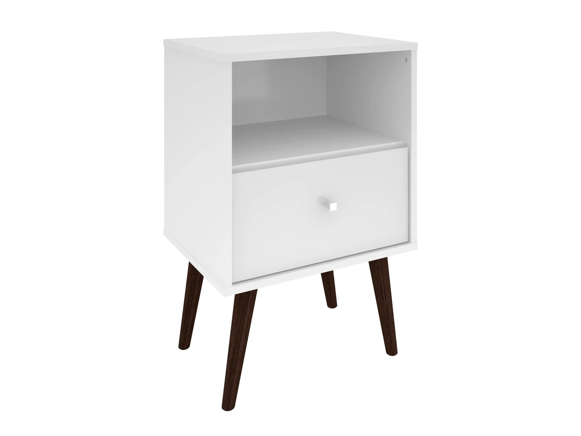 Liberty Mid-Century Modern Nightstand 1.0 in White