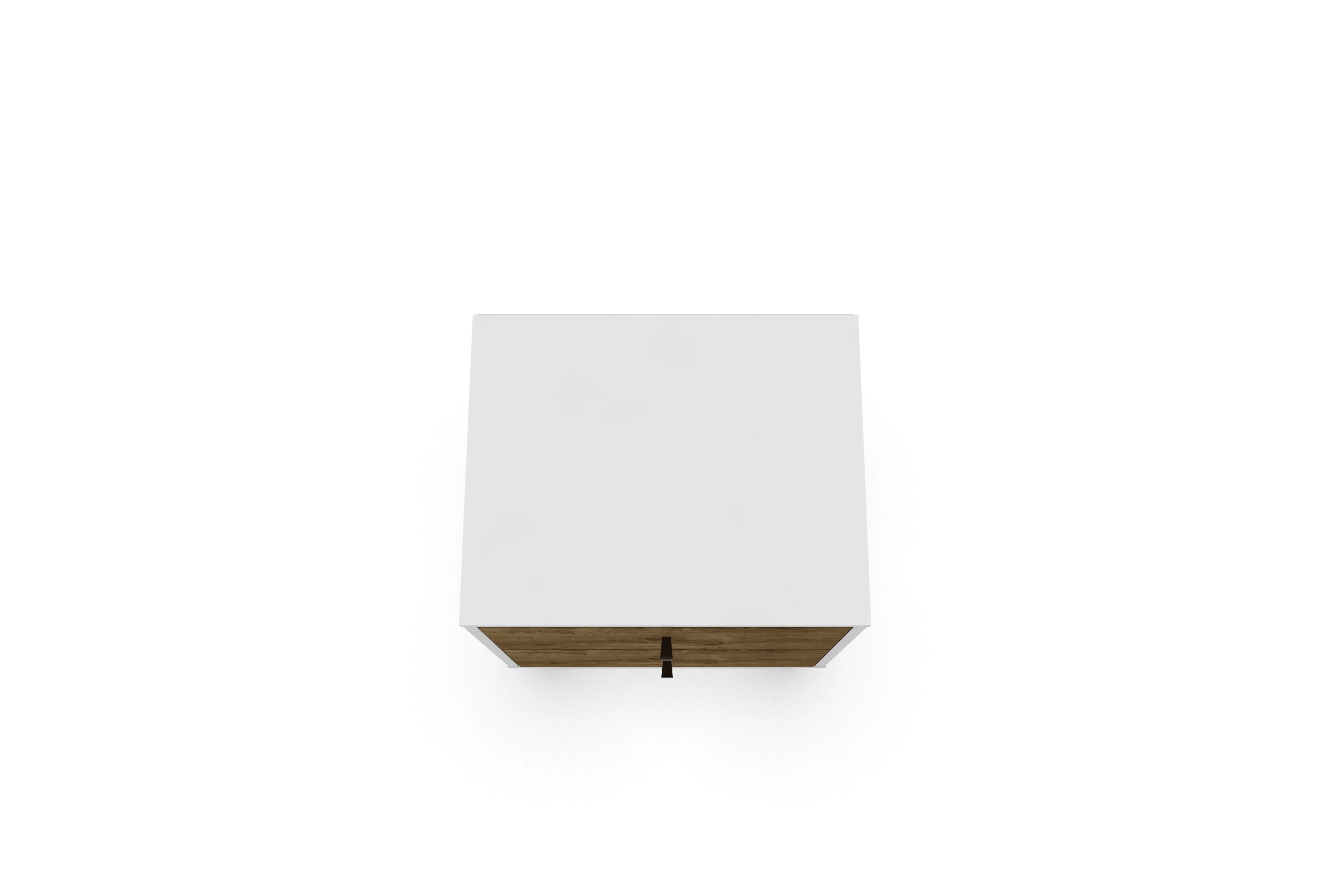 Liberty Mid-Century Modern Nightstand 2.0 in White and Rustic Brown - Image 6
