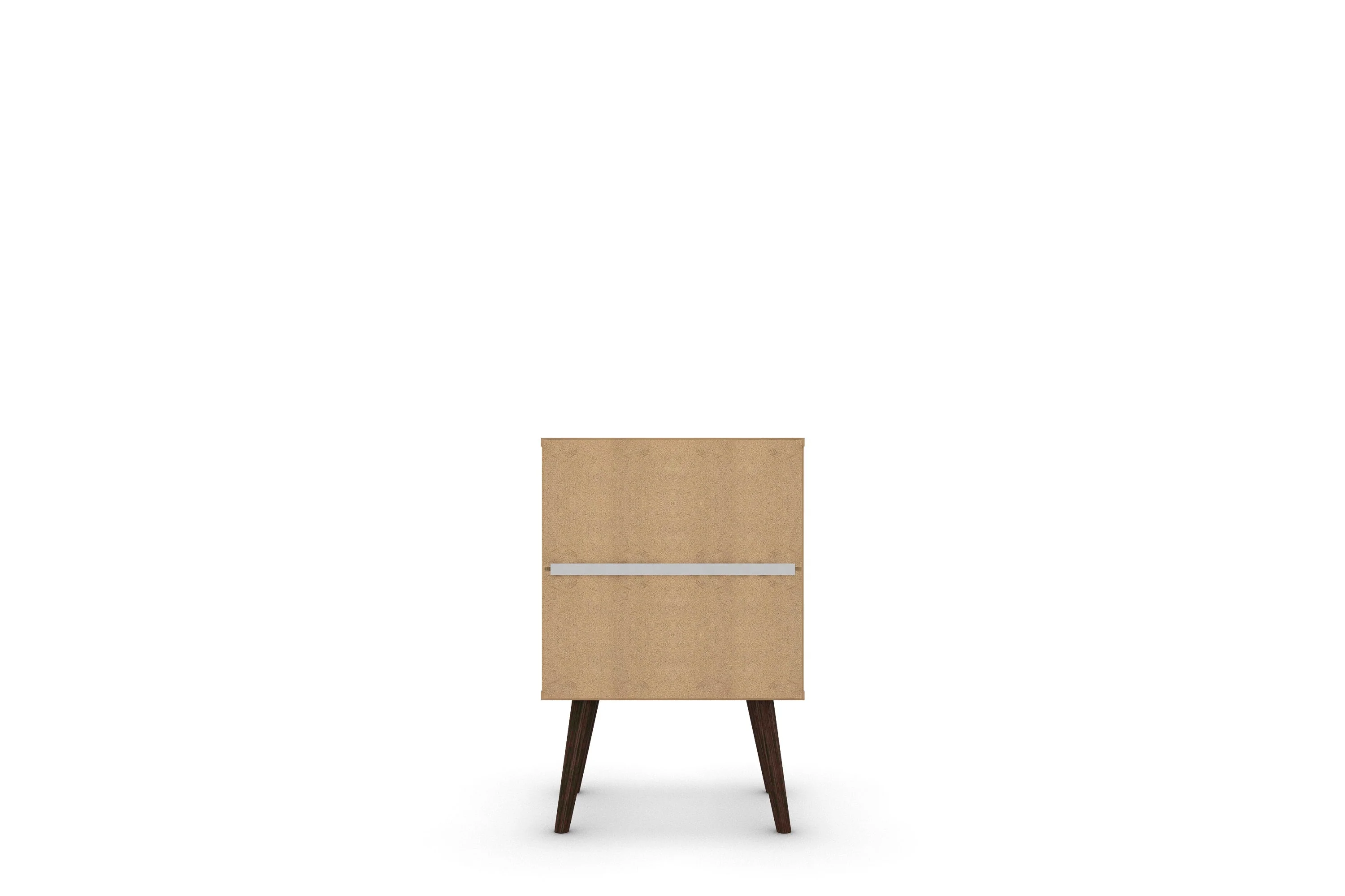 Liberty Mid-Century Modern Nightstand 2.0 in White and Rustic Brown - Image 8