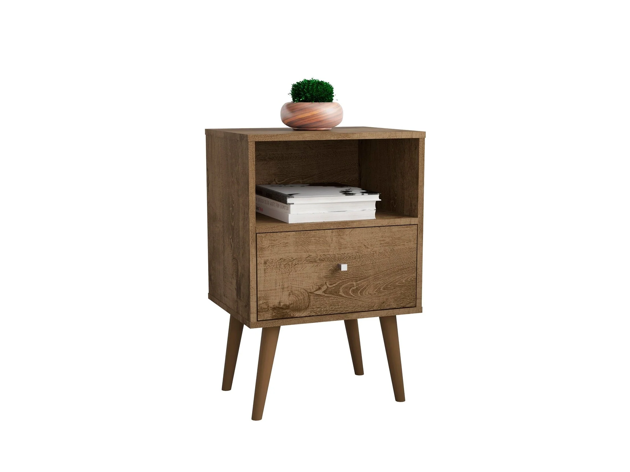 Liberty Nightstand 1.0 in Rustic Brown