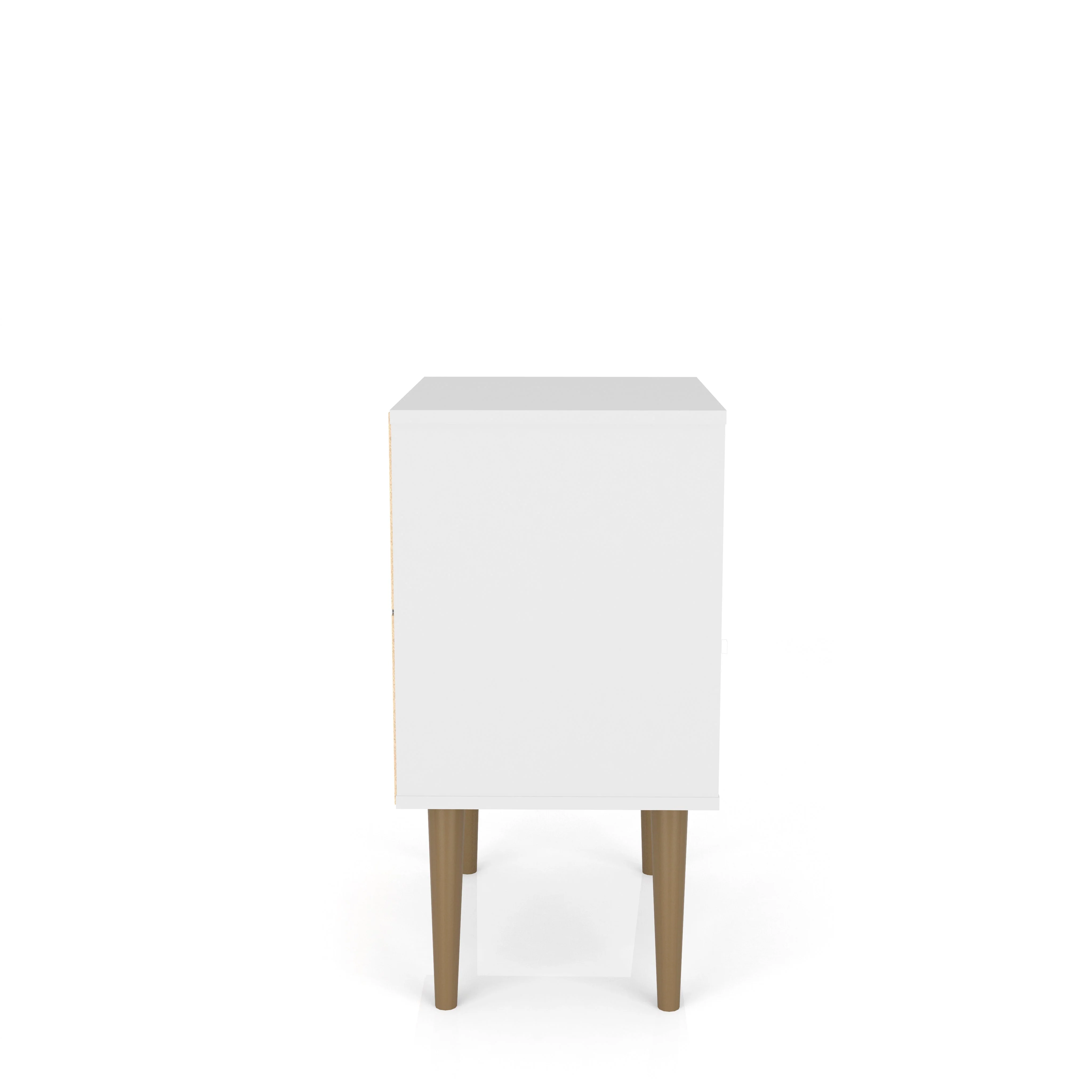 Liberty Nightstand 1.0 in White and 3D Brown Prints - Image 5