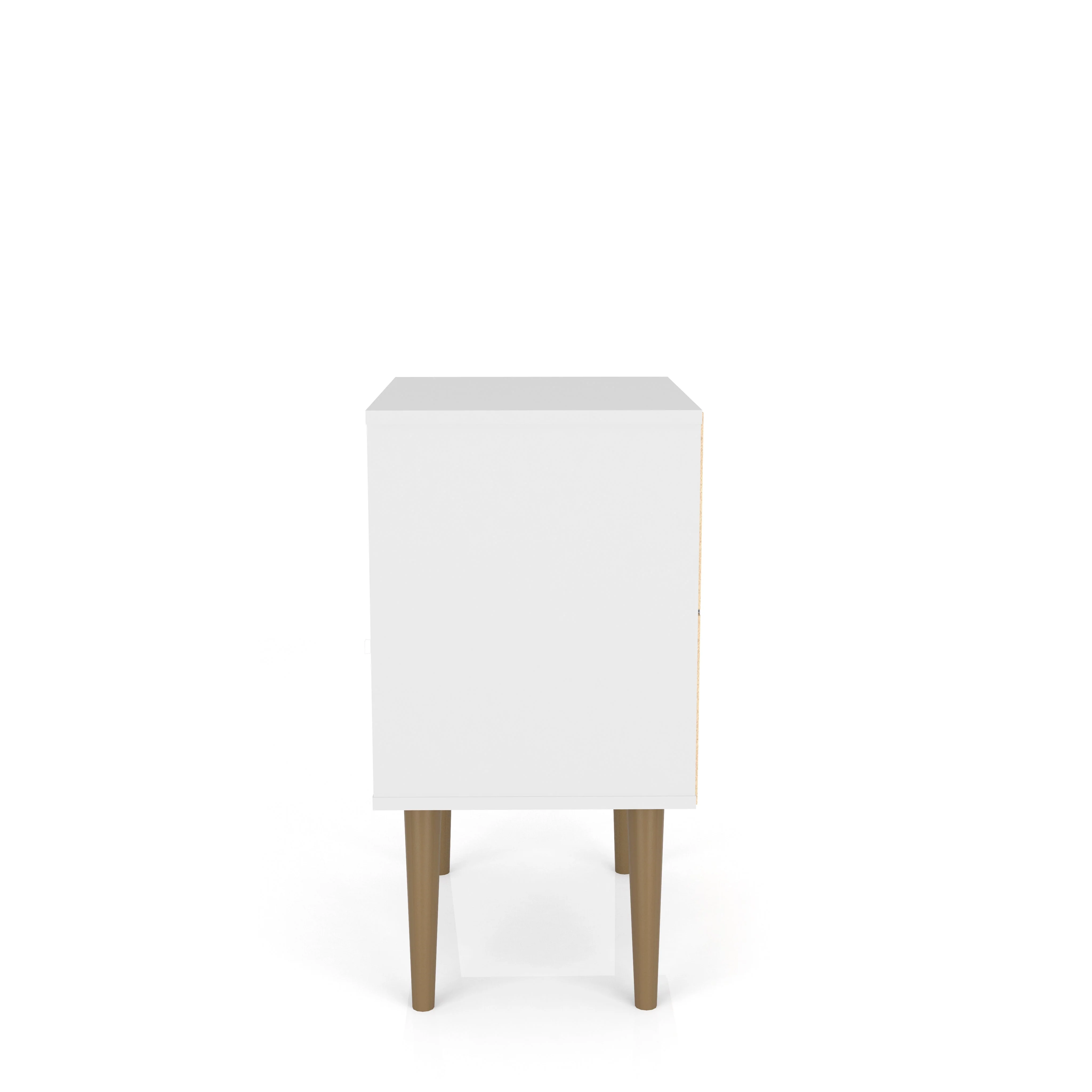 Liberty Nightstand 1.0 in White and 3D Brown Prints - Image 6