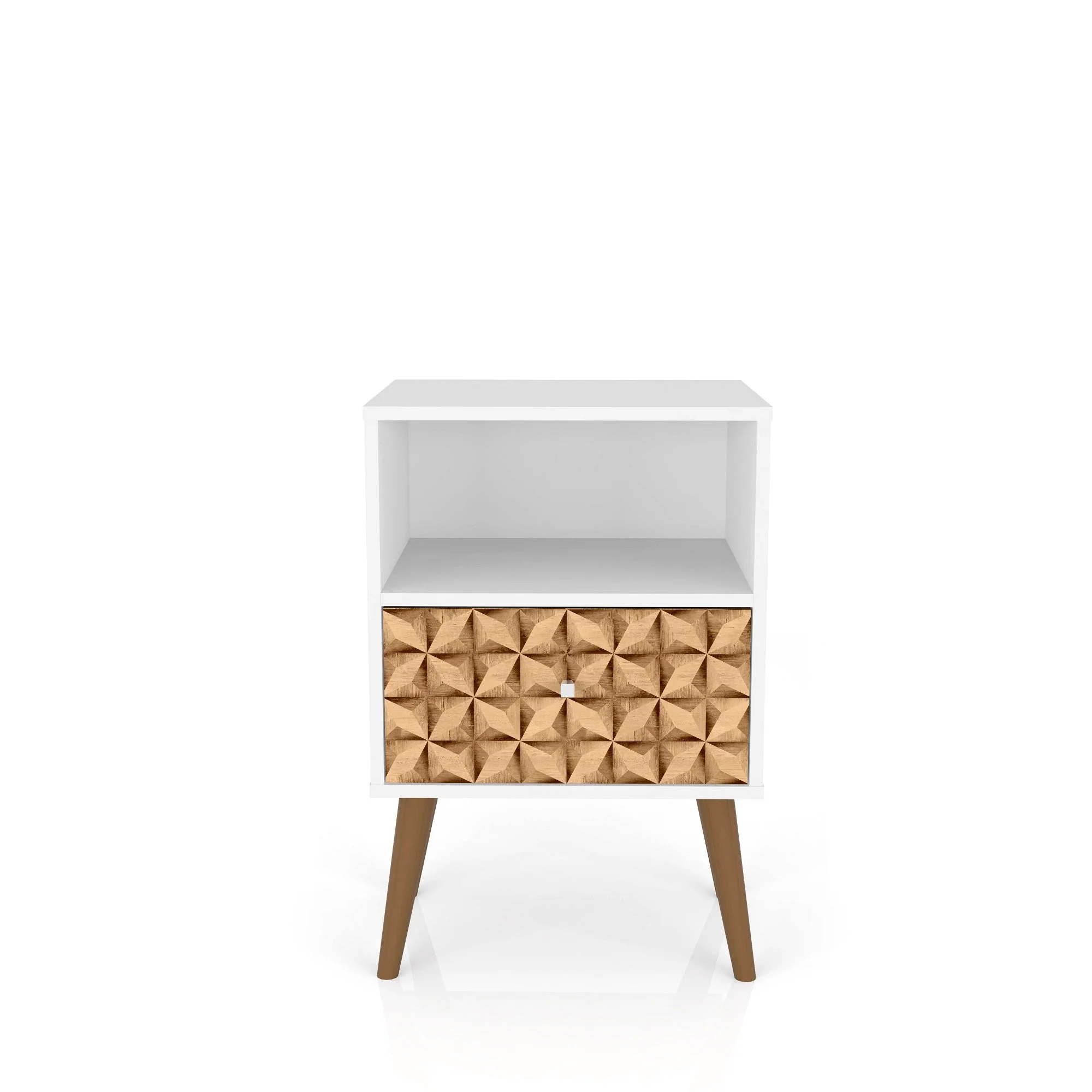 Liberty Nightstand 1.0 in White and 3D Brown Prints - Image 8