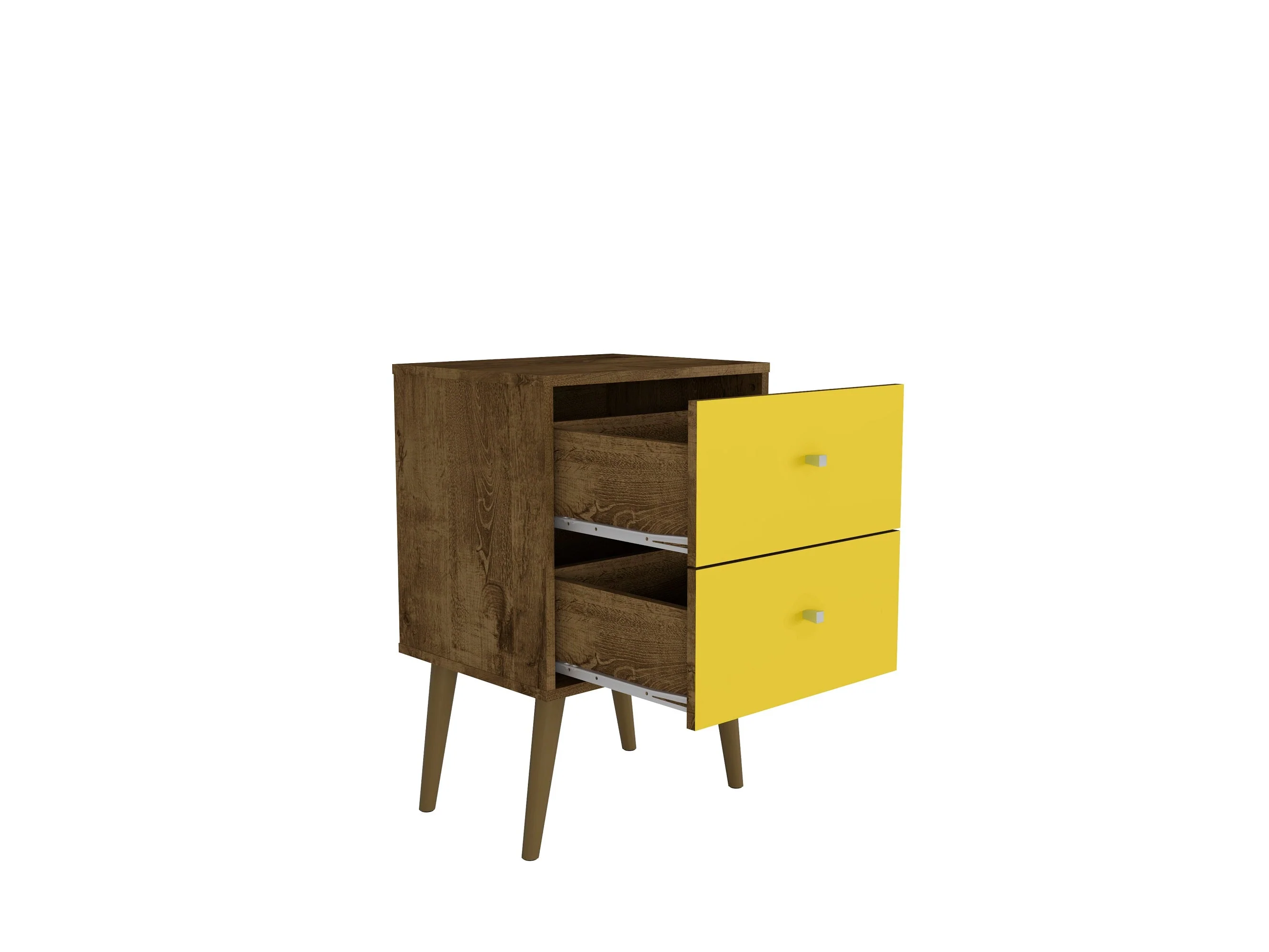 Liberty Nightstand 2.0 in Rustic Brown and Yellow - Image 4