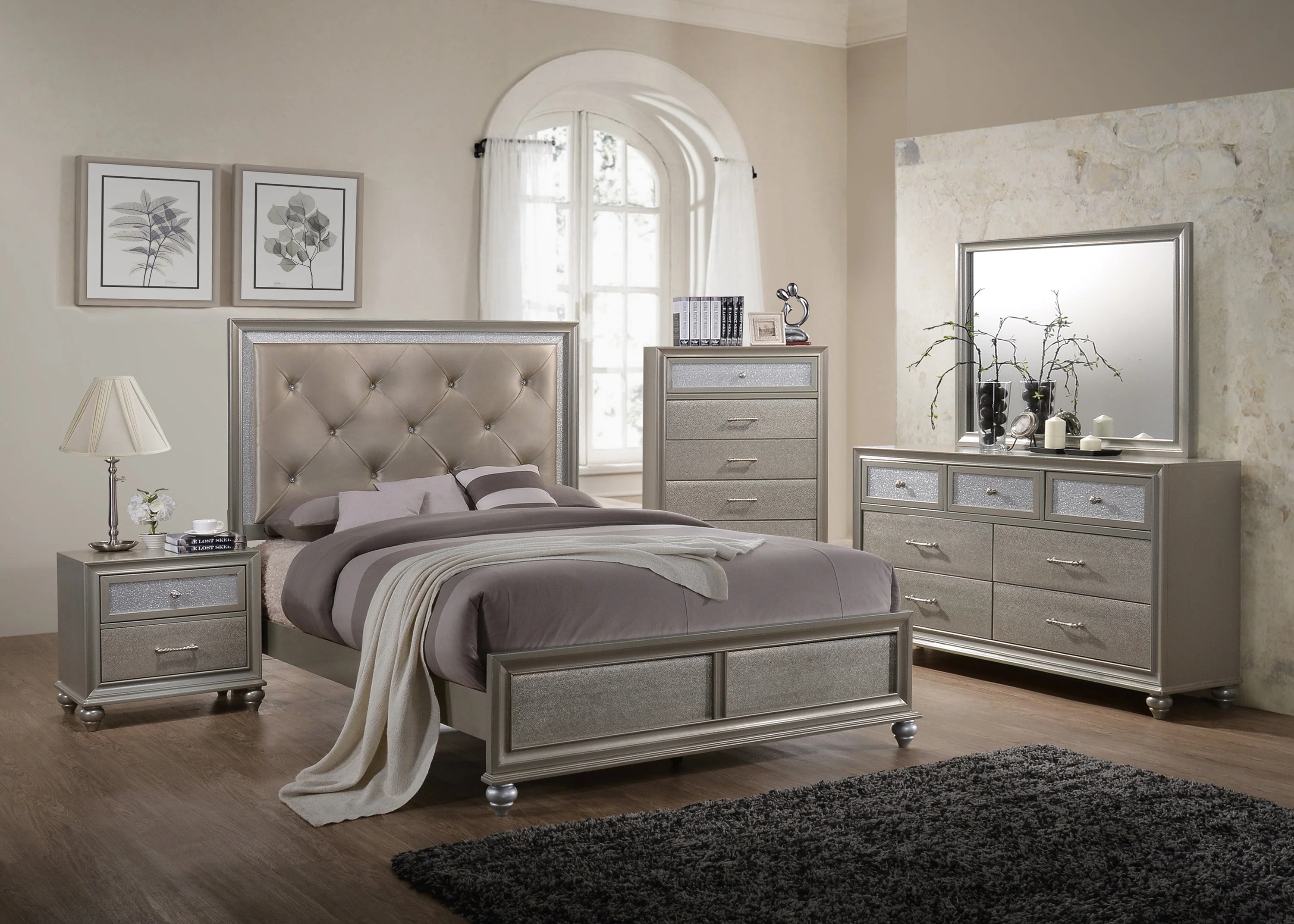 Lila Champagne Bedroom Mirror (Mirror Only) - Image 3