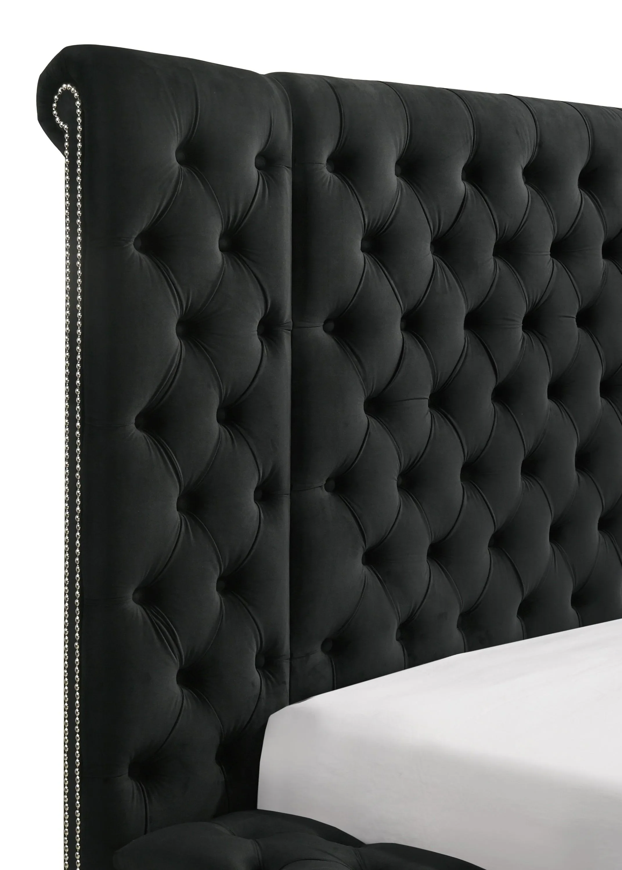 Liliana King Black Panel Bed - Image 3