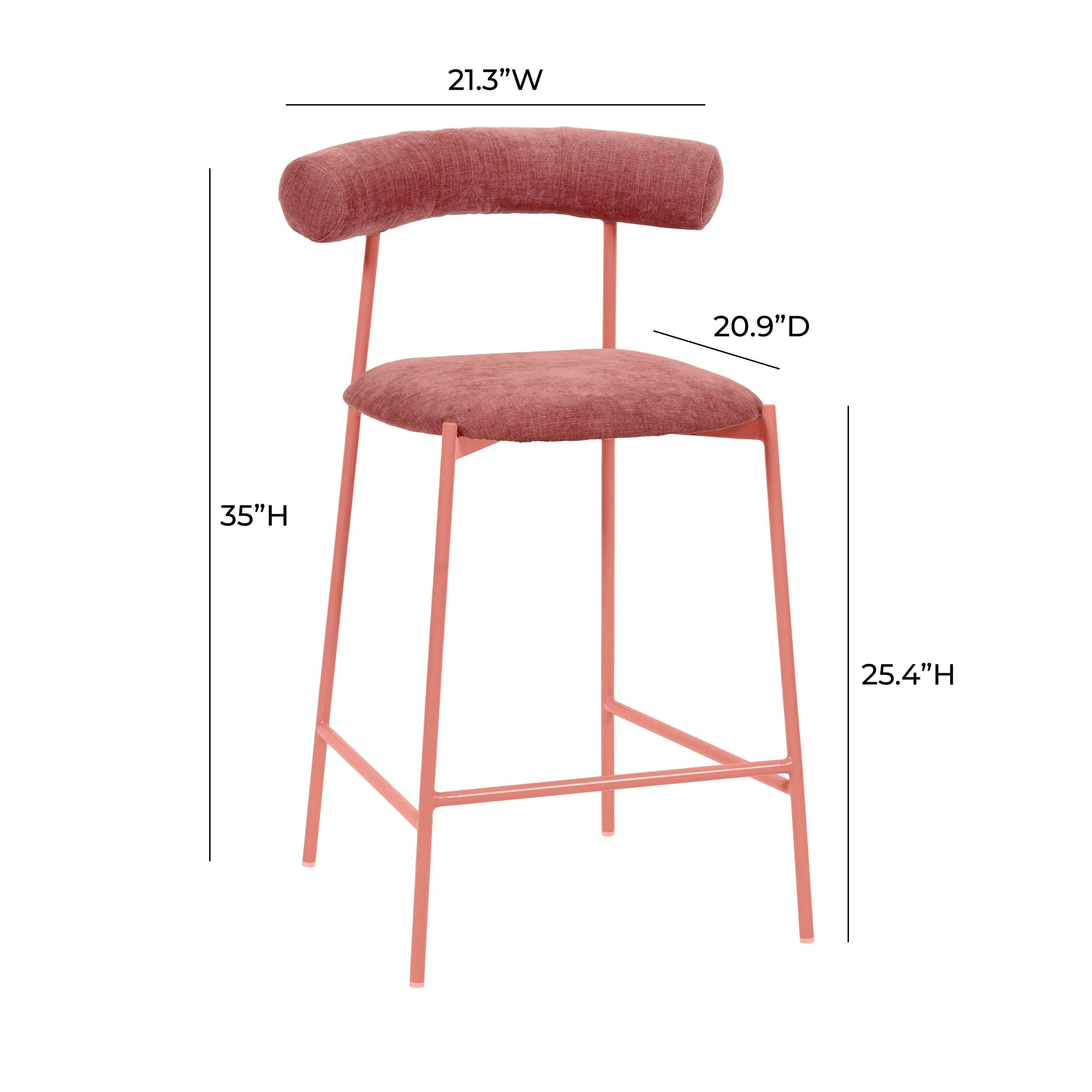 Liliana Performance Velvet Stool - Image 6