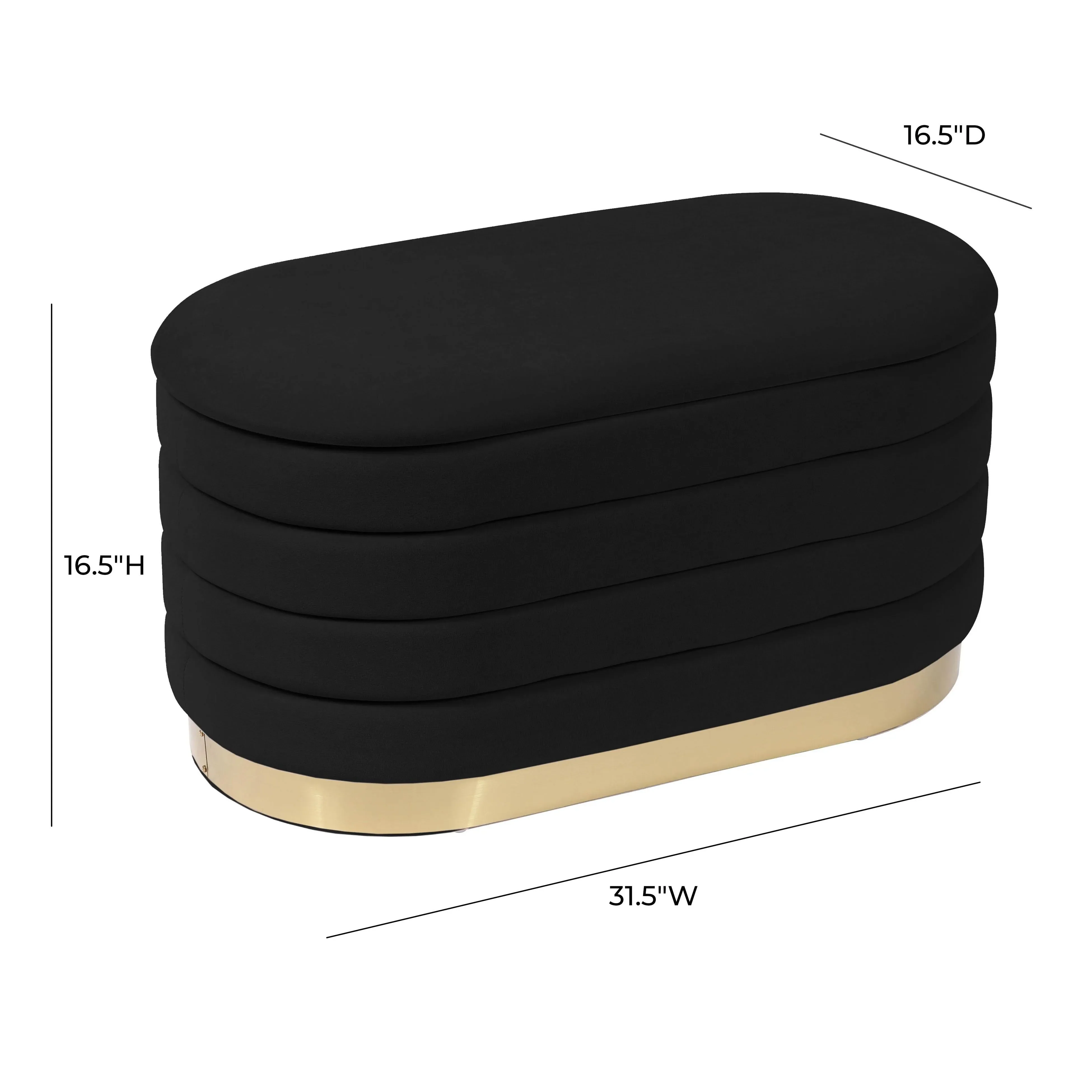 Lillian Velvet Storage Bench - Image 18
