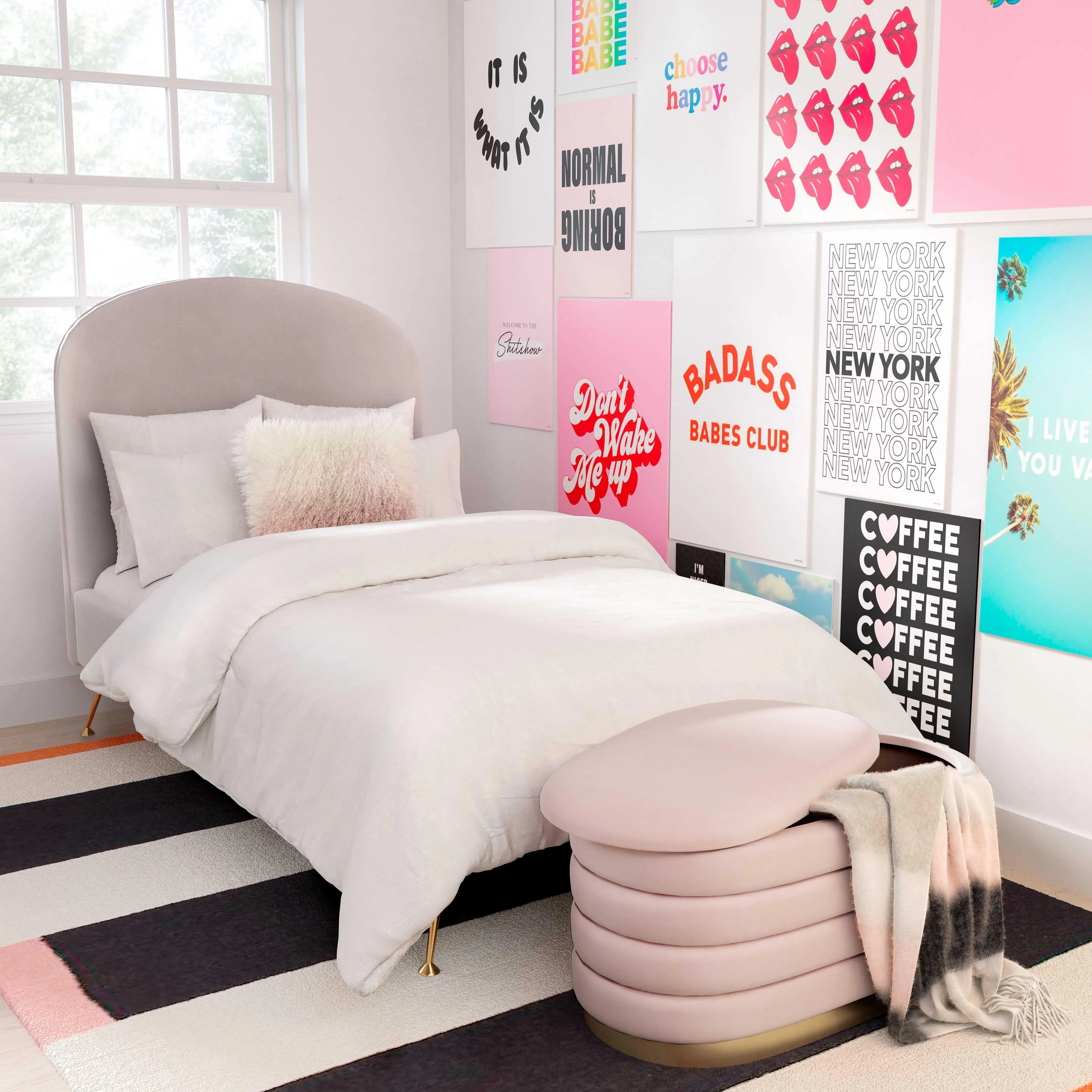Lillian Velvet Storage Bench - Image 2