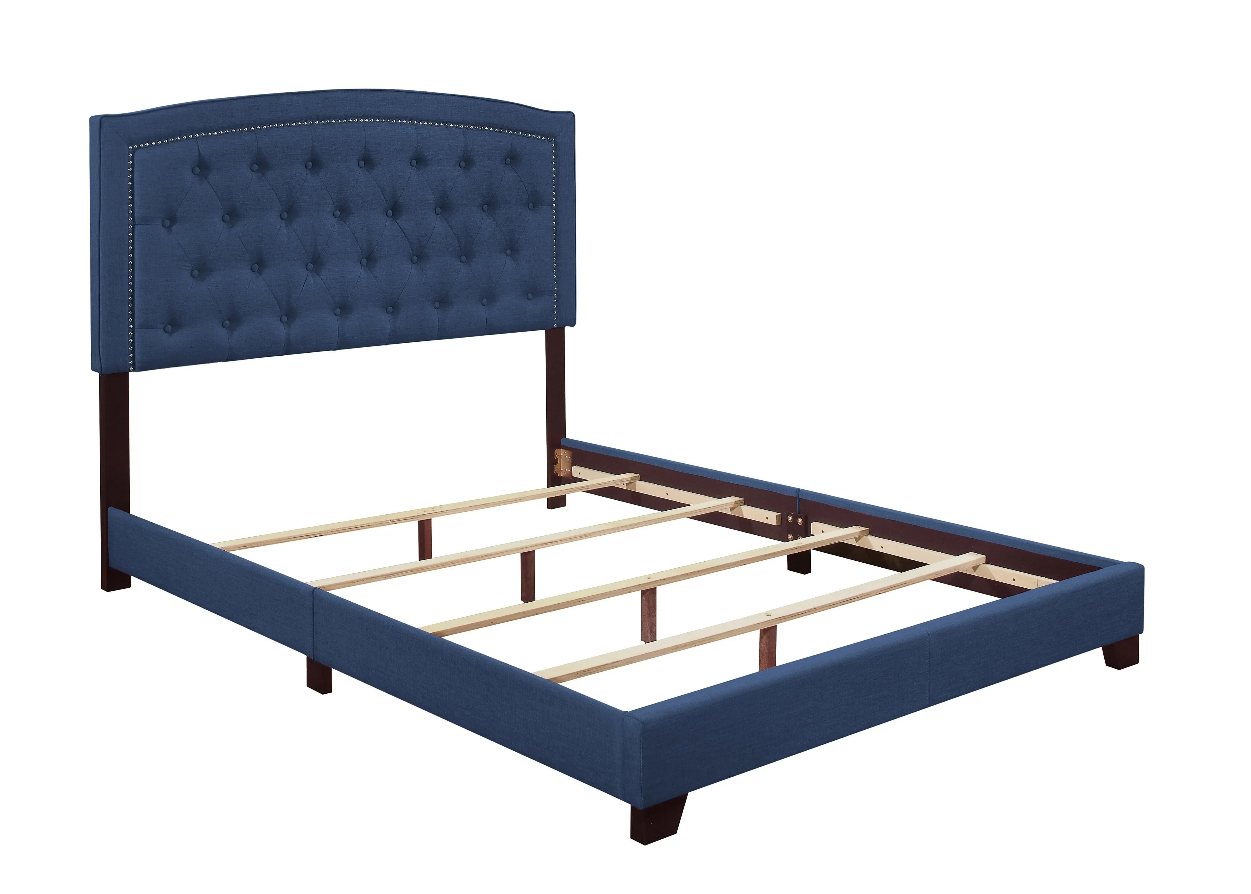 Linda Blue Queen Upholstered Bed - Image 2