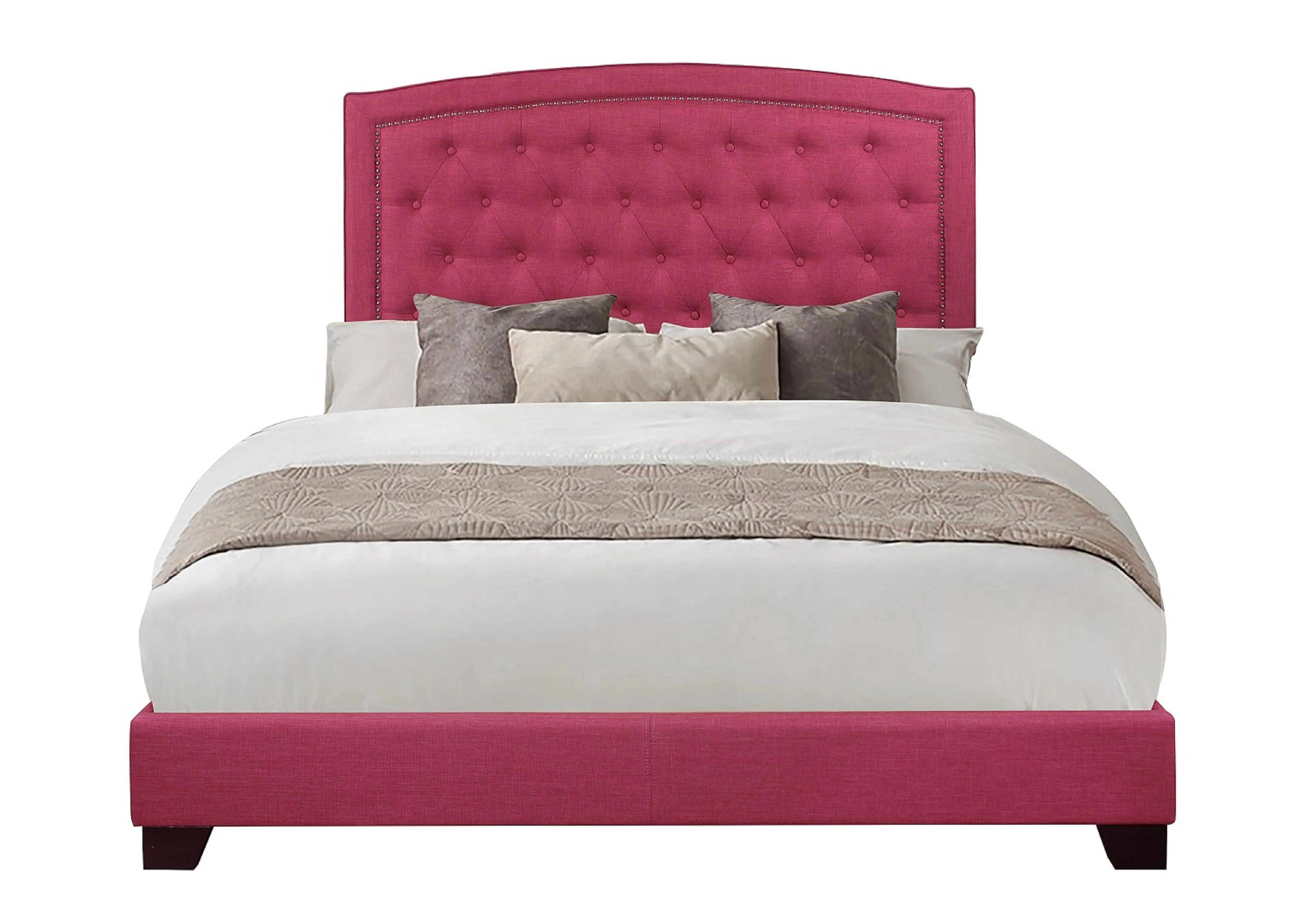 Linda Pink Full Upholstered Bed - Image 2