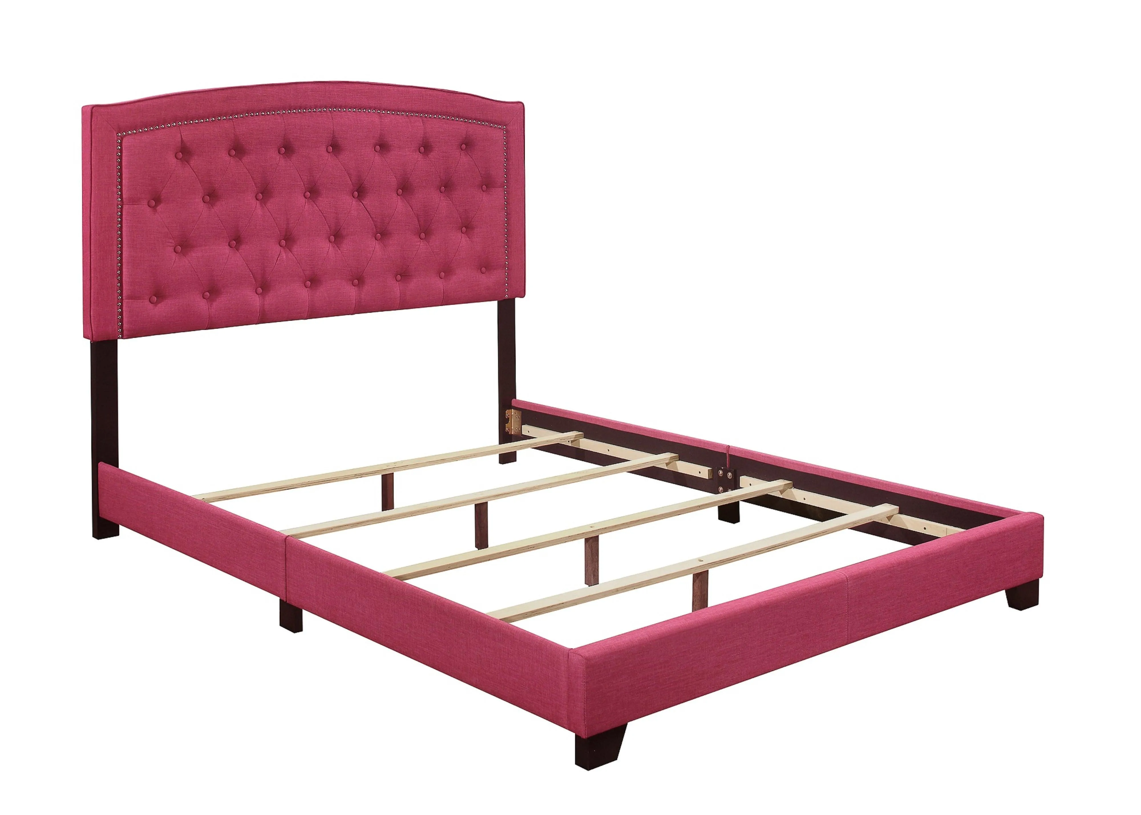 Linda Pink Full Upholstered Bed - Image 3