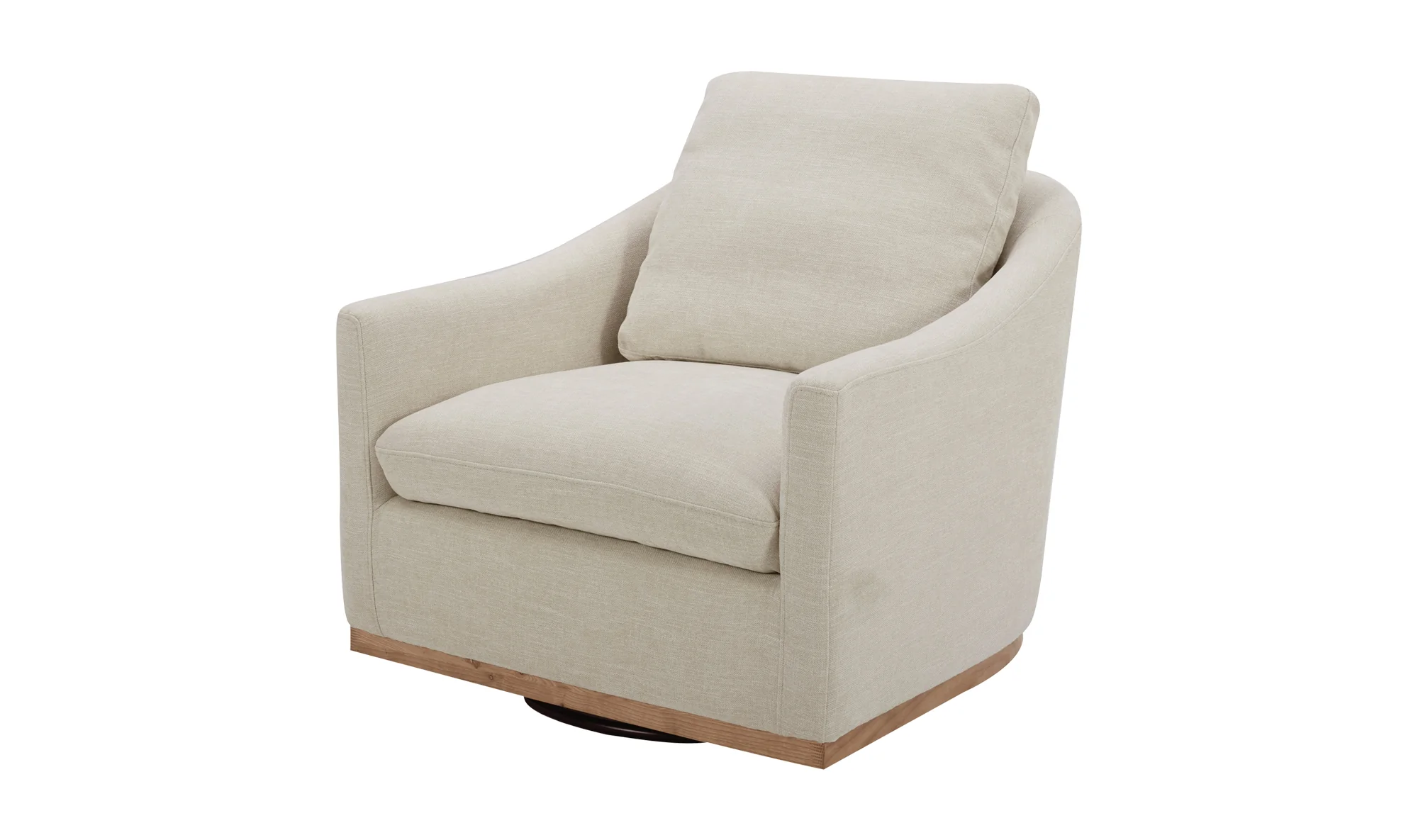 Linden Swivel Chair Soft Beige - Image 3