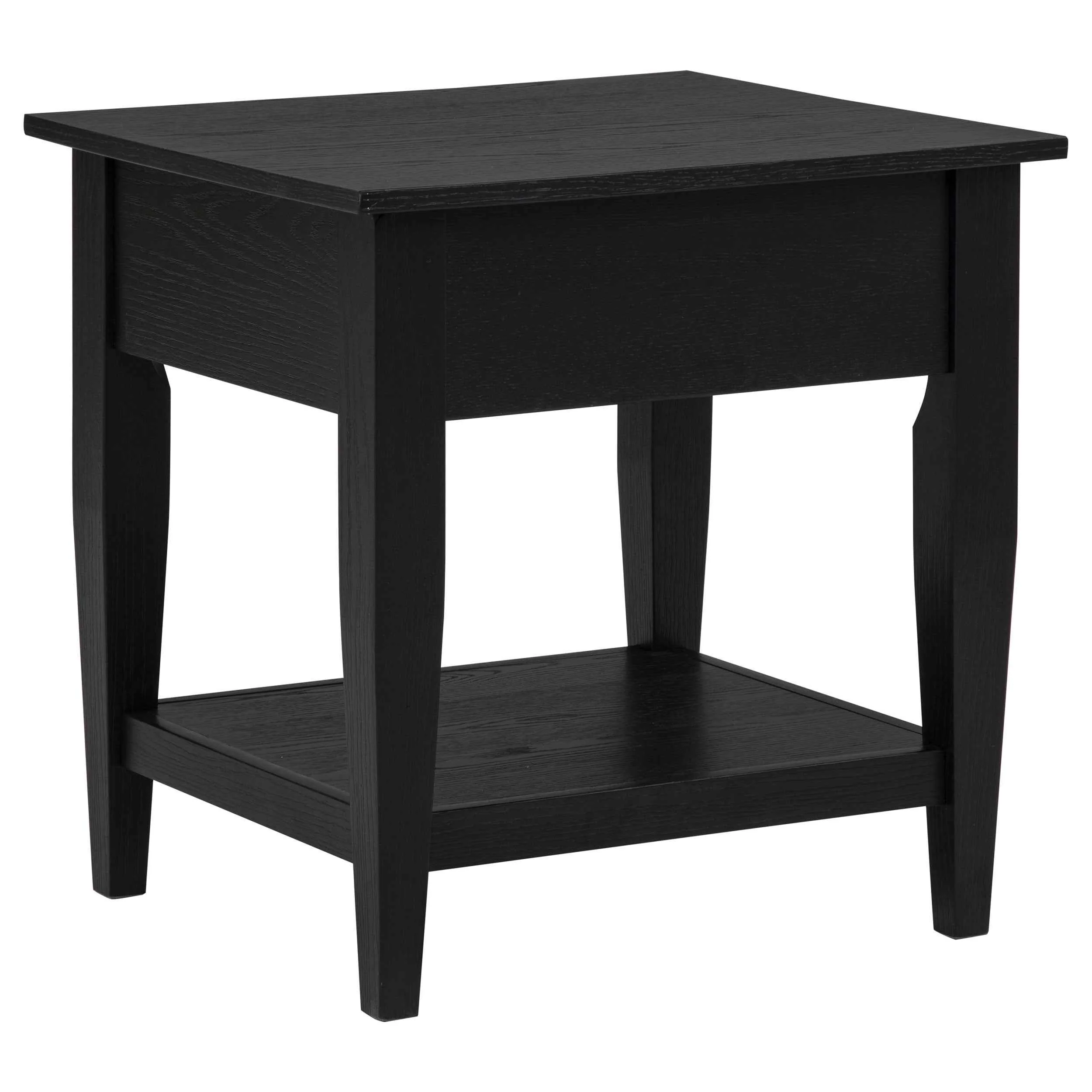 Lindenton Black 1-drawer Wood Occasional Side End Table - Image 7