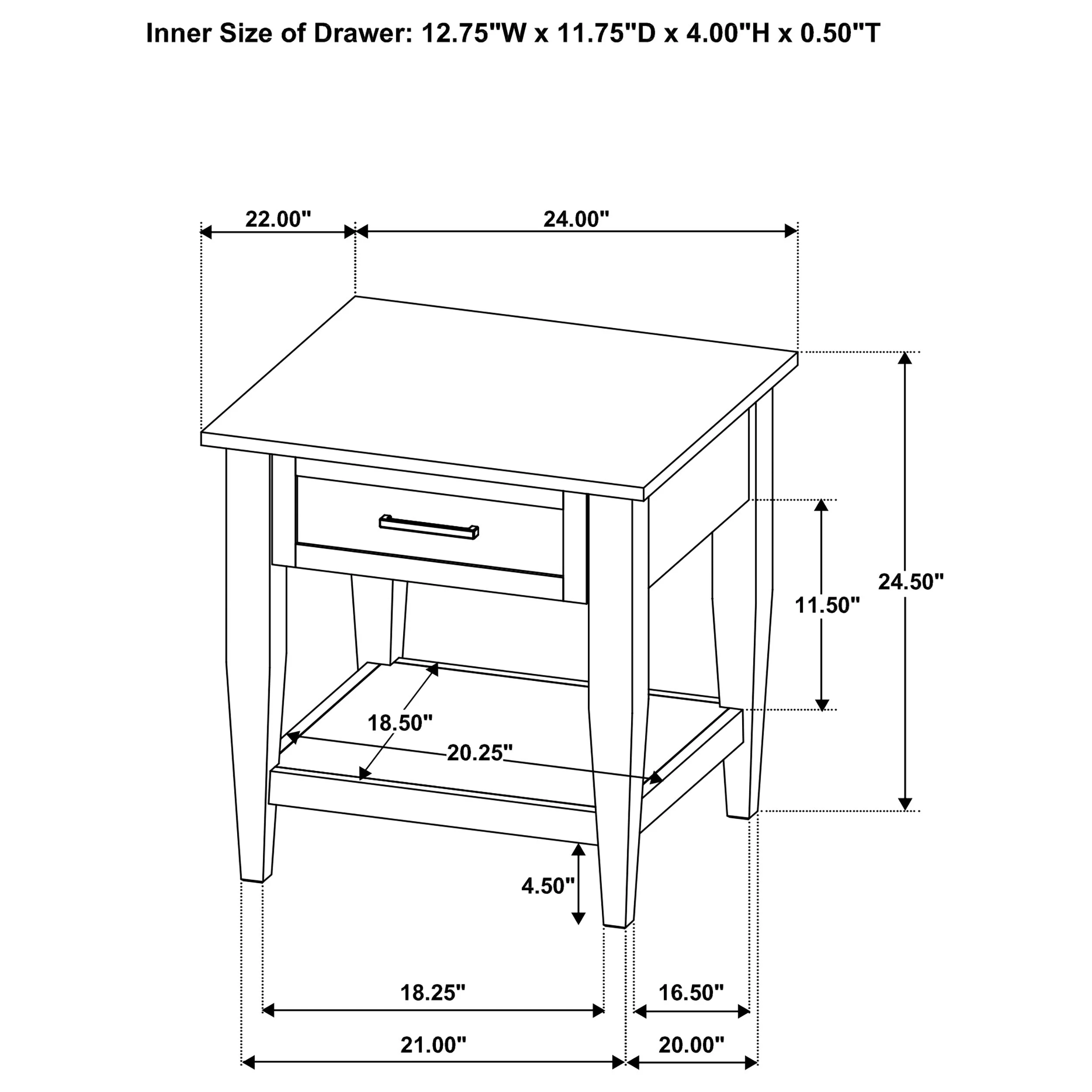 Lindenton Black 2-piece Wood Lift-Top Coffee and End Table Set - Image 14