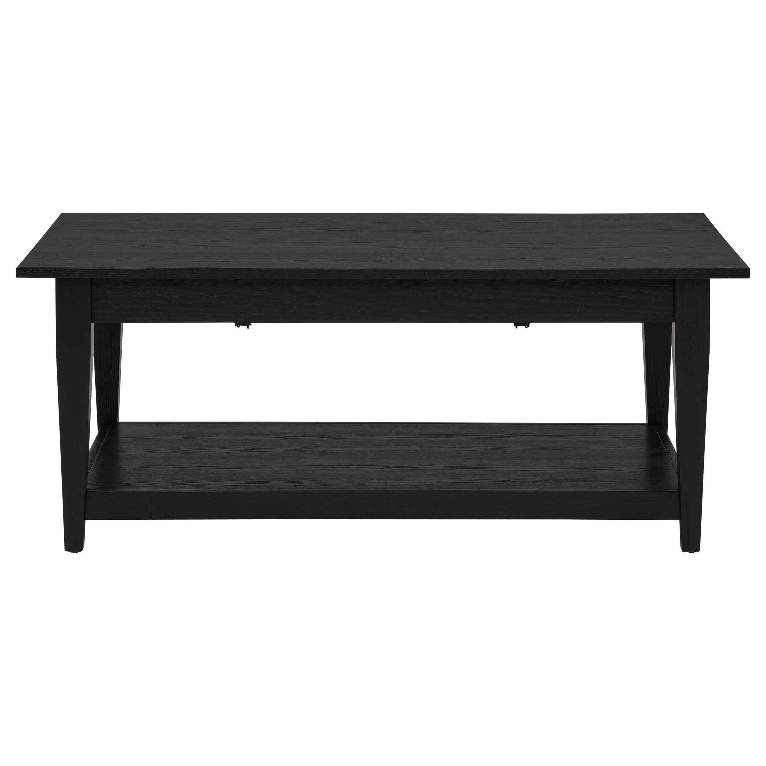 Lindenton Black Lift-Top Occasional Cocktail Coffee Table - Image 7