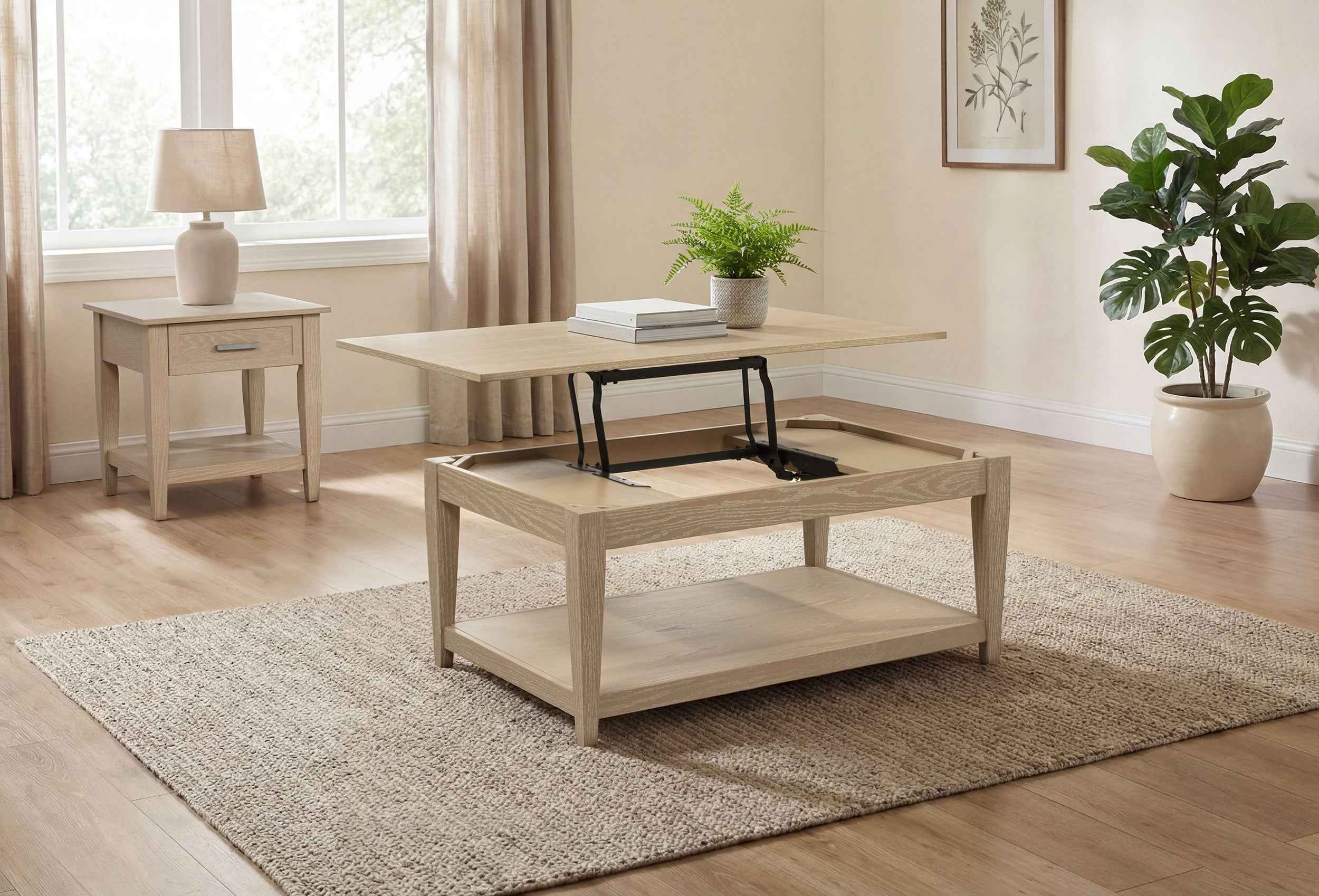 Lindenton Blonde 1-drawer Wood Occasional Side End Table - Image 12